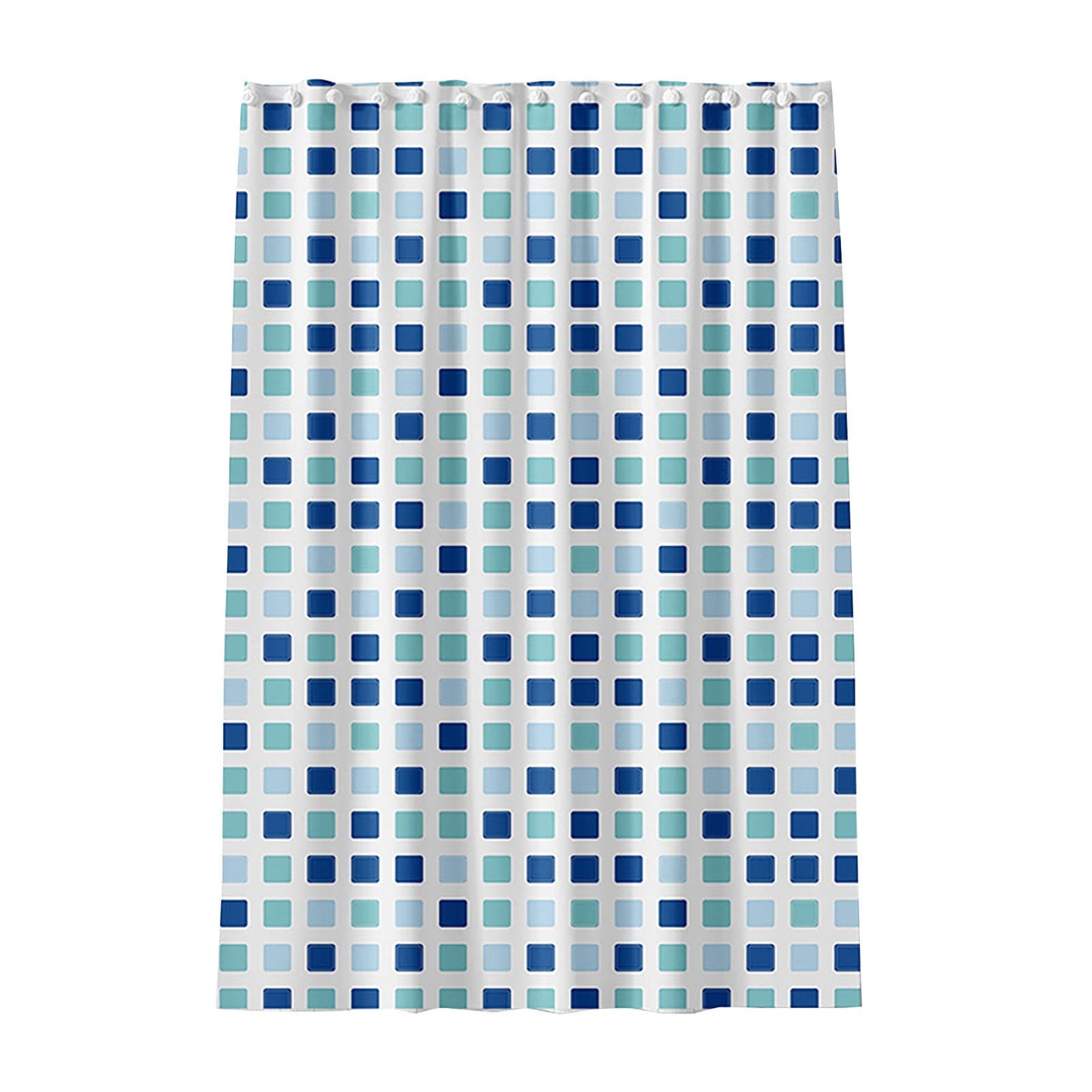 Shower Curtain*1 Piece Peva Blue and Green Square Shower Curtain Thickened Bathroom Curtain for Home Shower Partition with Hooks One Size Mint Green