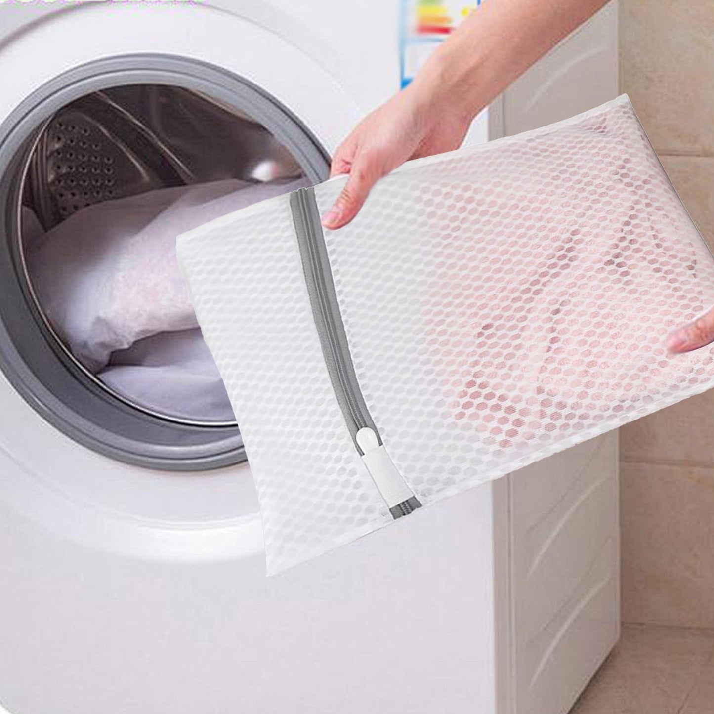 3 Mini Laundry Bags Mesh Laundry Bag for Delicates Wash Bag for Underwear and Lingerie 3 Small One Size Clear