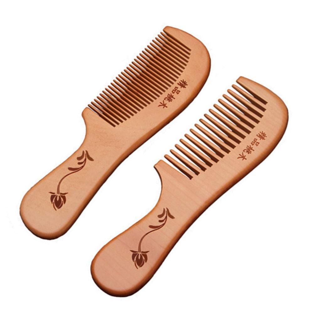 Wooden Comb / Natural Wood /Hair Beard Mustache Brush BRAND Tooth EW B2M3 FAST A8O1