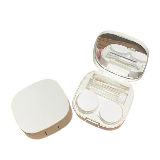 LGCASL, Case with Handmade Cute Contact Case with Tweezers Remover Tool Solution Bottle for Travel Outdoor Home Dormitory and Daily Use, Contact Lens Storage Box Yellow contact lens storage box Green