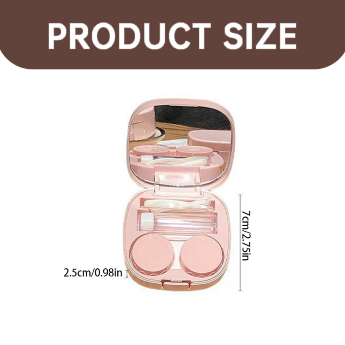 LGCASL, Case with Handmade Cute Contact Case with Tweezers Remover Tool Solution Bottle for Travel Outdoor Home Dormitory and Daily Use, Contact Lens Storage Box contact lens storage box Yellow
