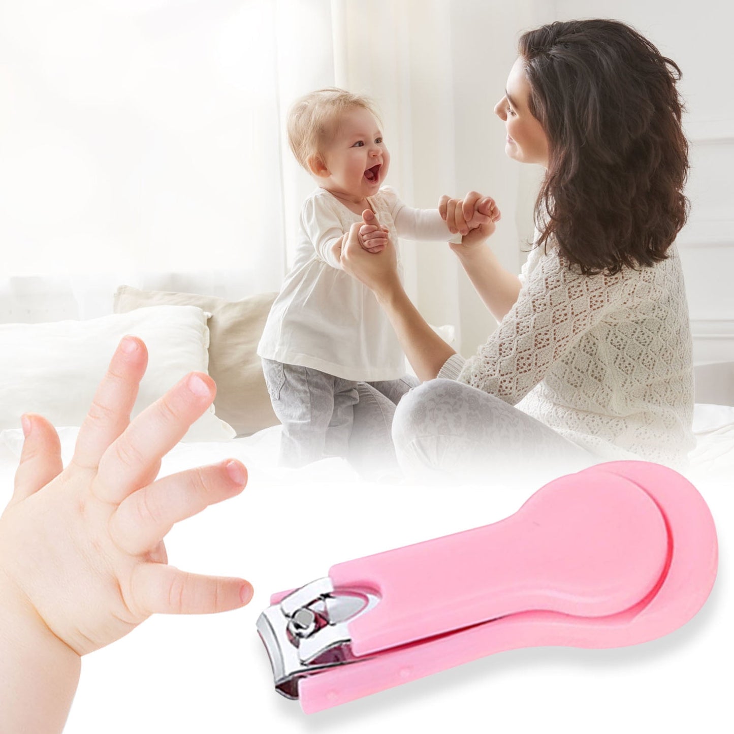 Bpyeka Nail Clippers for Babies Secure Nails for Scissors Trimmers Finger for Tools for Nail and Gifts for Shower Nail Clippers for,Home Improvement,Household Essentials 5.12*2.36*0.79 Pink