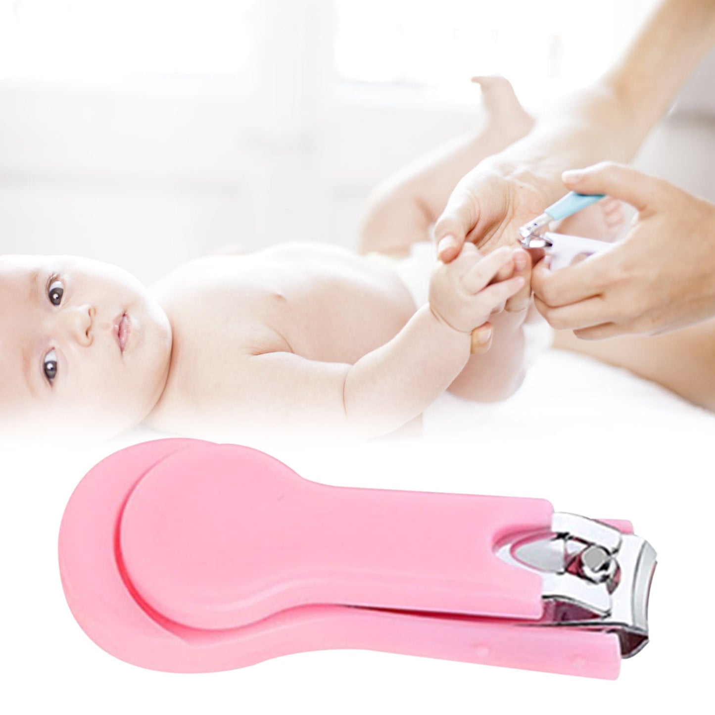Bpyeka Nail Clippers for Babies Secure Nails for Scissors Trimmers Finger for Tools for Nail and Gifts for Shower Nail Clippers for,Home Improvement,Household Essentials 5.12*2.36*0.79 Pink