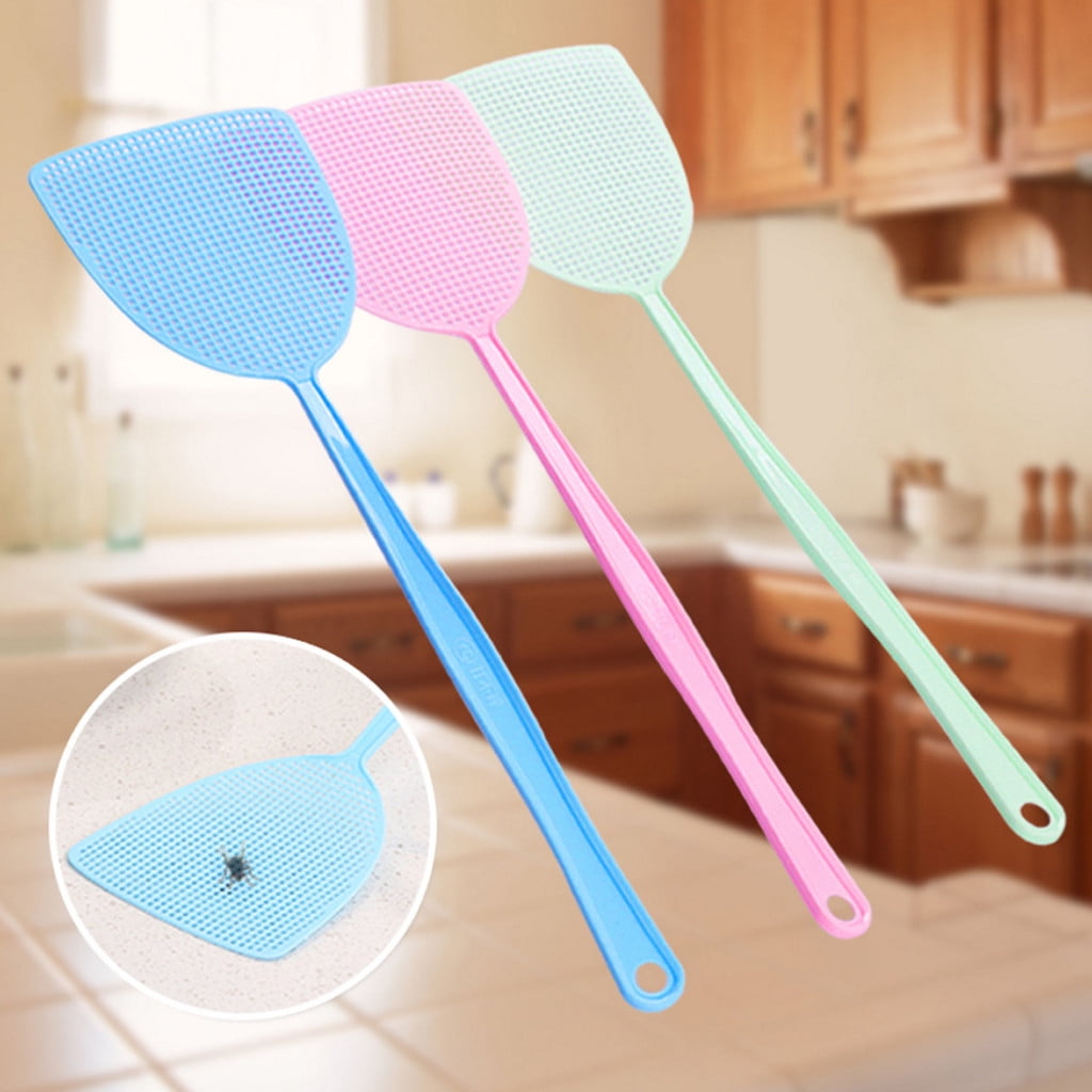 WQQZJJ Office Supplies Fly Swatter Pest Control 3pcs Manual Plastic 17.5” Durable Long Handle Up To 40% Off Home on Clearance