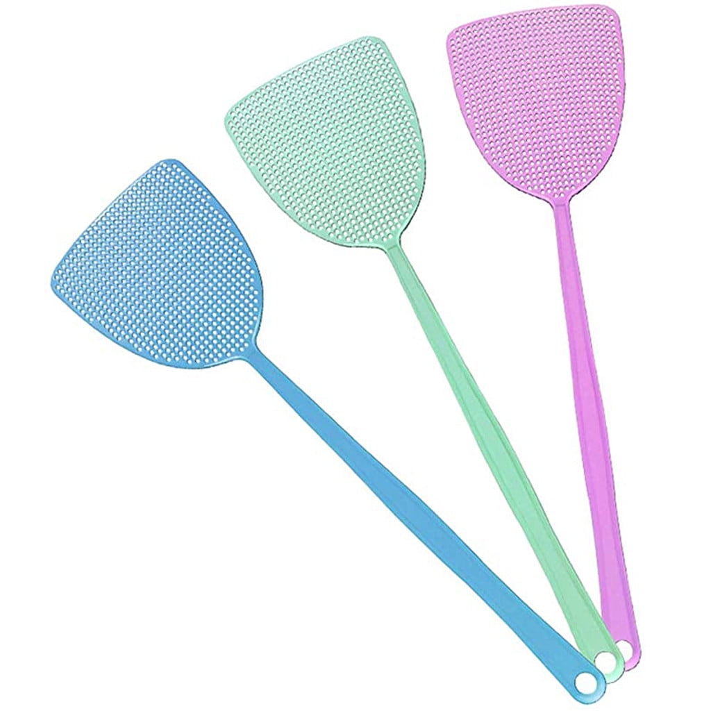 WQQZJJ Office Supplies Fly Swatter Pest Control 3pcs Manual Plastic 17.5” Durable Long Handle Up To 40% Off Home on Clearance