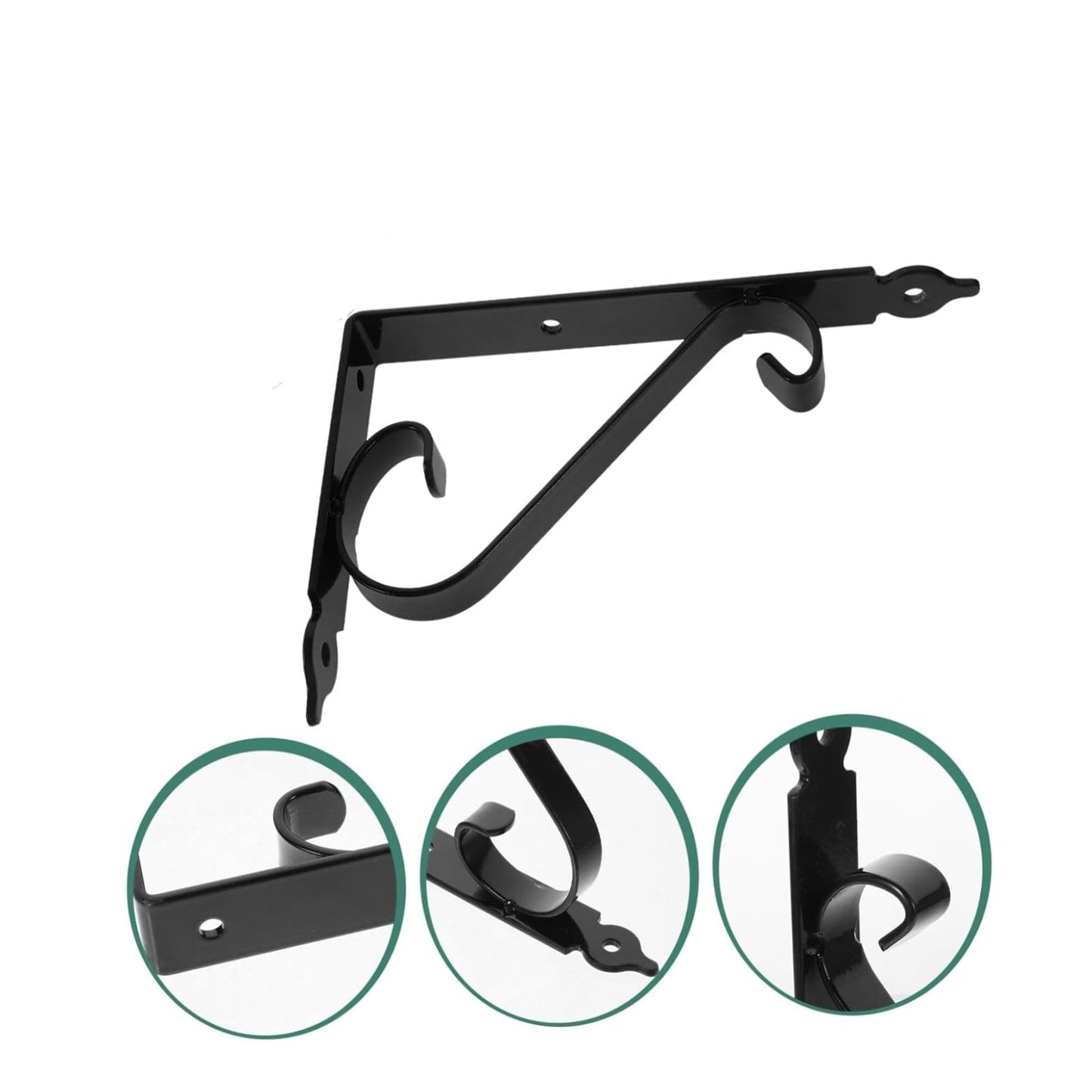 LGCASL Clearance! Wall Support Bracket Wall Support Bracket Shelf Brackets 1 Sets Bracket Grid Wall Shelf Floating Shelf Brackets Shelf Support Brackets Folding Brackets- Black, S M Black