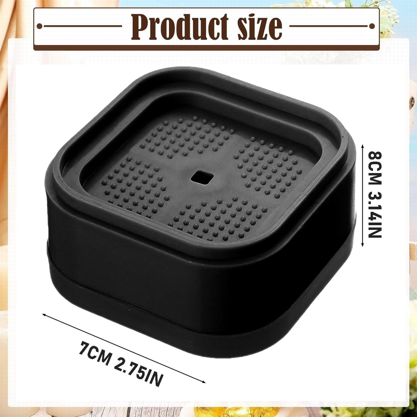 LGCASL Clearance! L: 6 cm,W: 6 cm Furniture Adjustable Adjustable Bed for Table Desk Couch Chair Sofa Cabinet Bed Legs Dorm Anti Rubber- L: 6 cm,W: 6 cm Black
