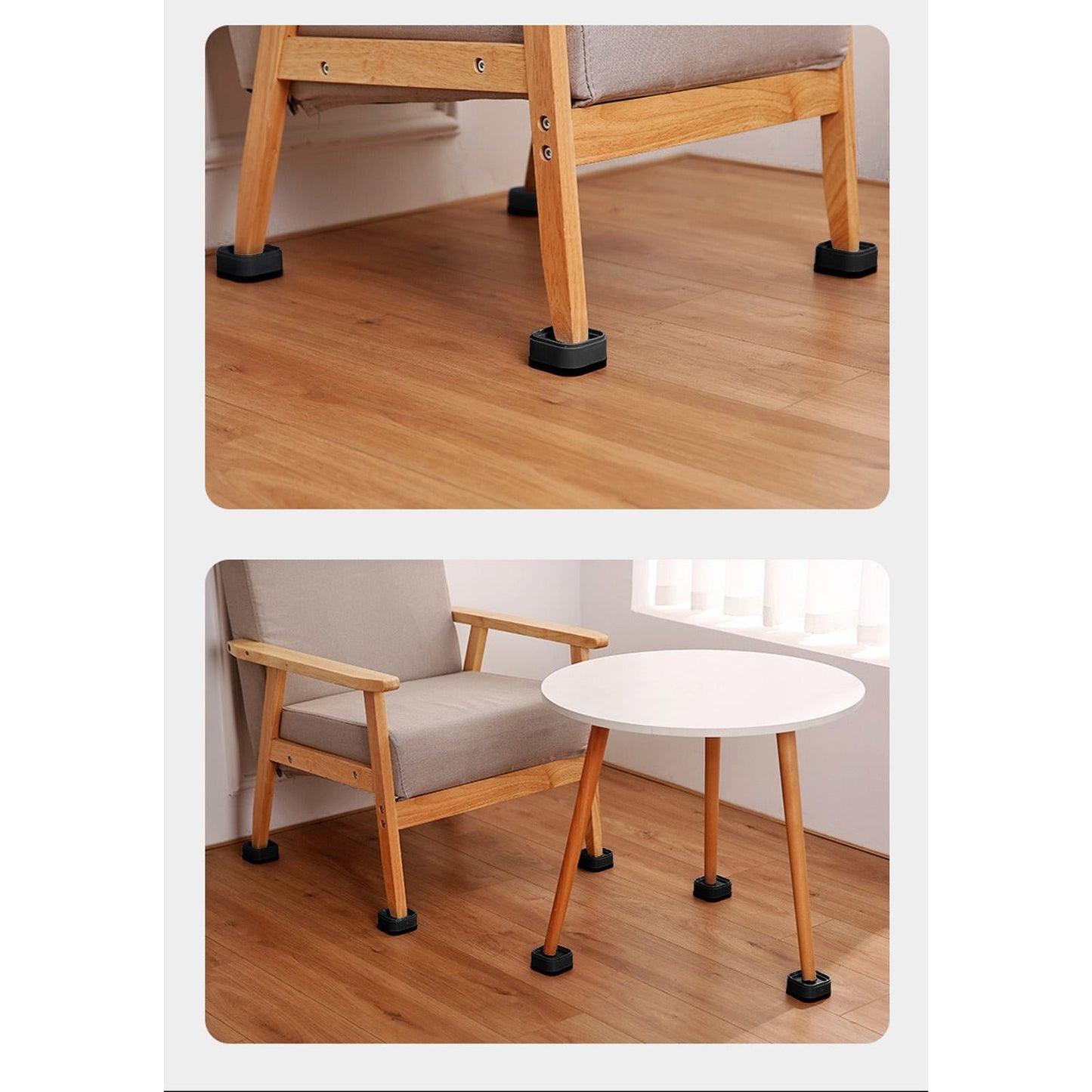 LGCASL Clearance! L: 6 cm,W: 6 cm Furniture Adjustable Adjustable Bed for Table Desk Couch Chair Sofa Cabinet Bed Legs Dorm Anti Rubber- W: 6 cm,L: 8 cm Black