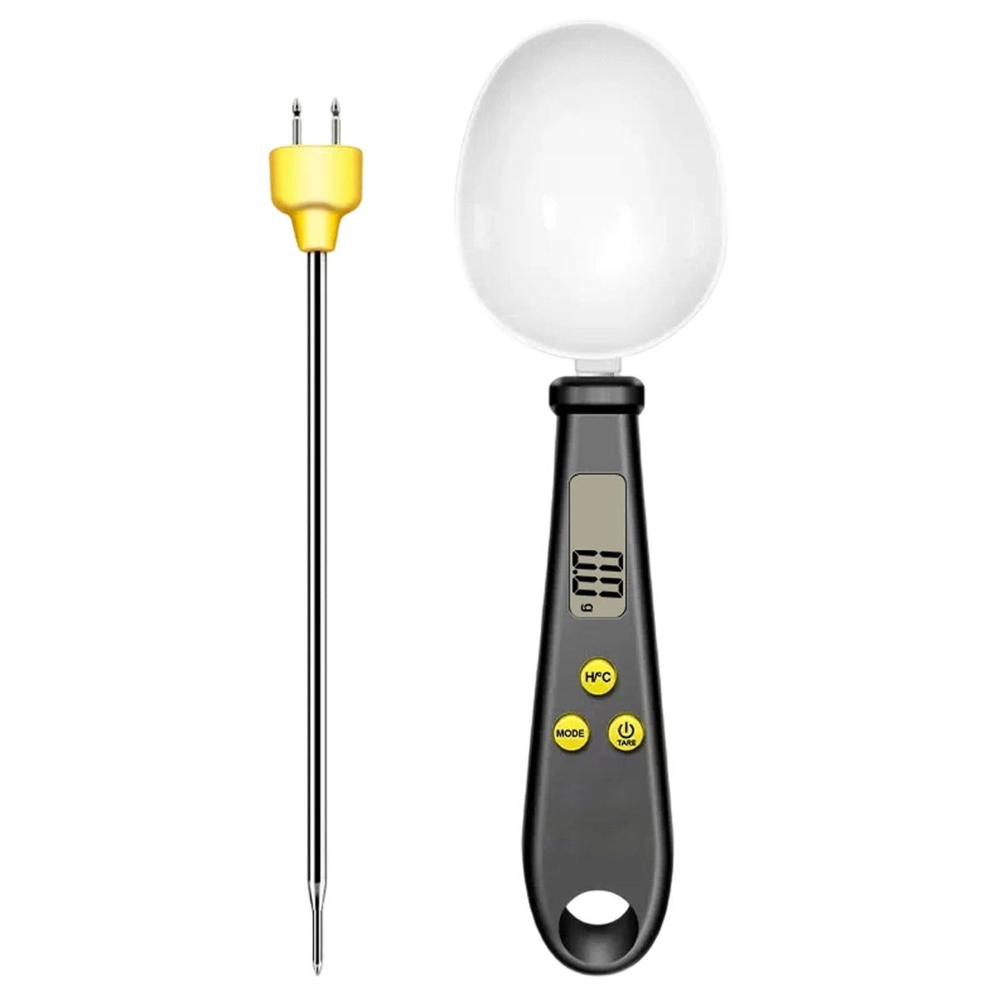 LGCASL Clearance! 2 in 1 Electronic Kitchen Scale 2 in 1 Electronic Kitchen Scale Lcd Digital Measuring Flour Digital Spoon Scale Kitchen Tool Forfood- One Size White