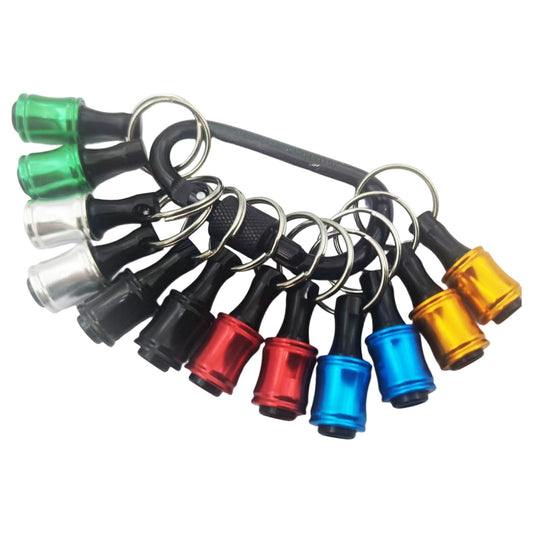 LGCASL Clearance! 12Pc Portable Bit Holder Key Chain Hex Shank Screwdriver Bit Clip for Impact Driver Drill Bit Keychain Extension Bar Quick Release Easy Change Screwdriver Bit Holders- 15*10*2cm Black