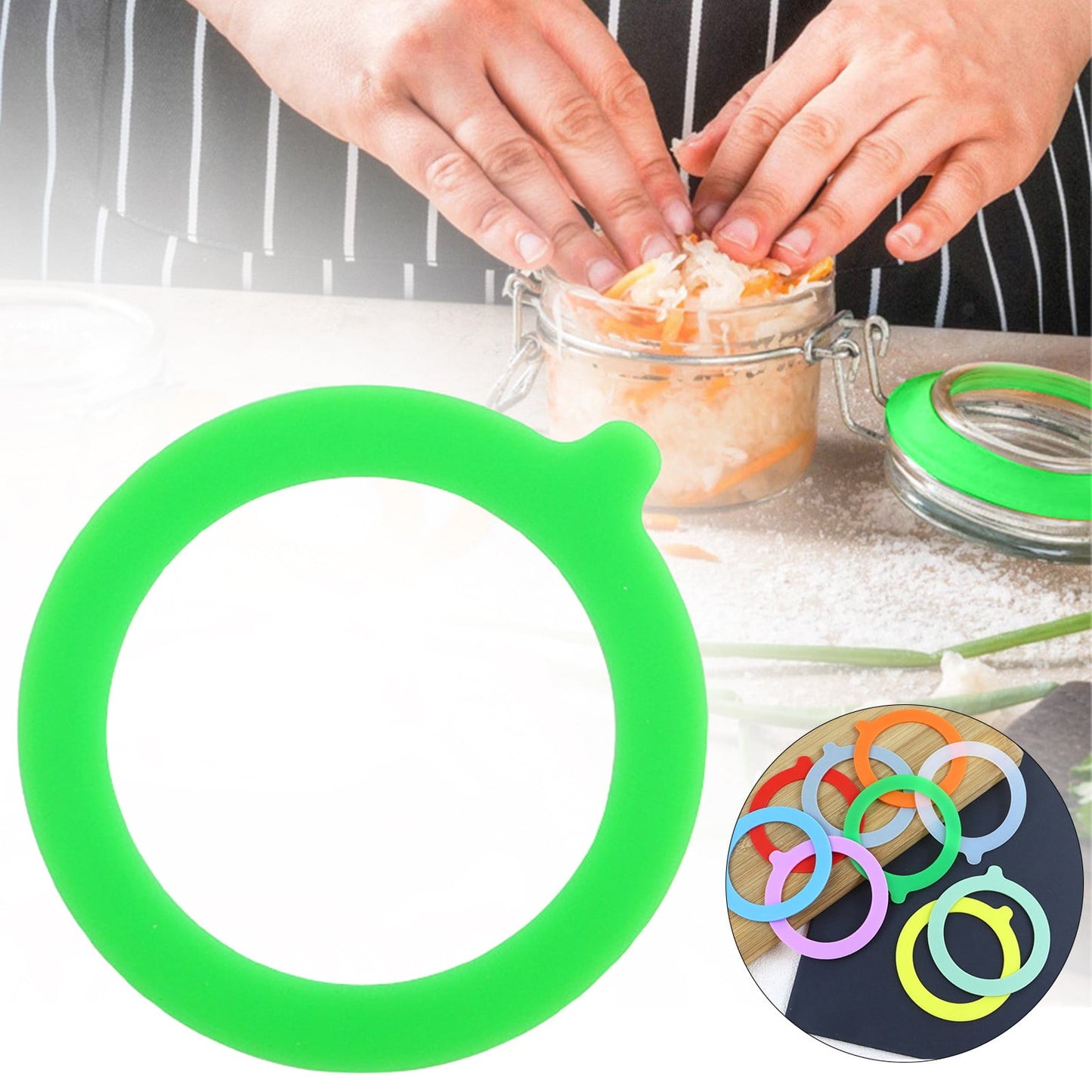 LGCASL Clearance! 30Pcs Silicone Jar Gaskets Replacement Silicone Seals Airtight Silicone Gasket Sealing Rings for Regular Mouth Canning Jar- 30pcs Grey*6+White*6+Red*6+Orange*6+Green*6