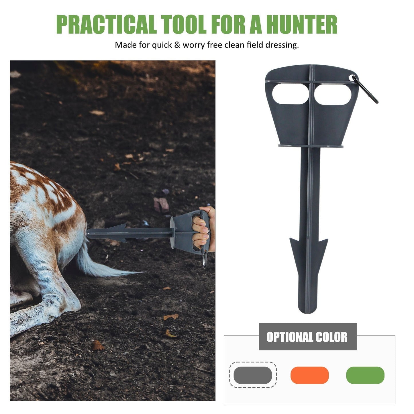 LGCASL Clearance! Hunting Accessories Deer Large Animals Domestic Animals Anal Cleaning. Butt Game Dressing Tool for Deer Large Animal Anus Cleaning Hunting Tool- One Size Orange