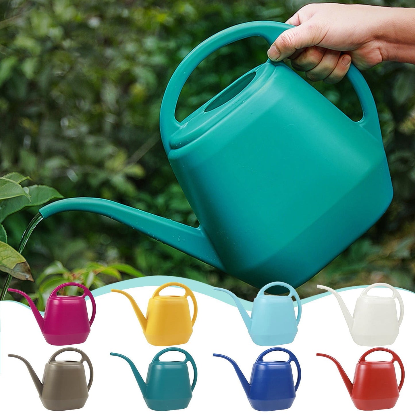 LGCASL 4L Large Capacity Long Spout Watering Can 4L Large Capacity Long Mouth Watering Pot Household Plastic Garden Tools Watering Pot Watering Pot E