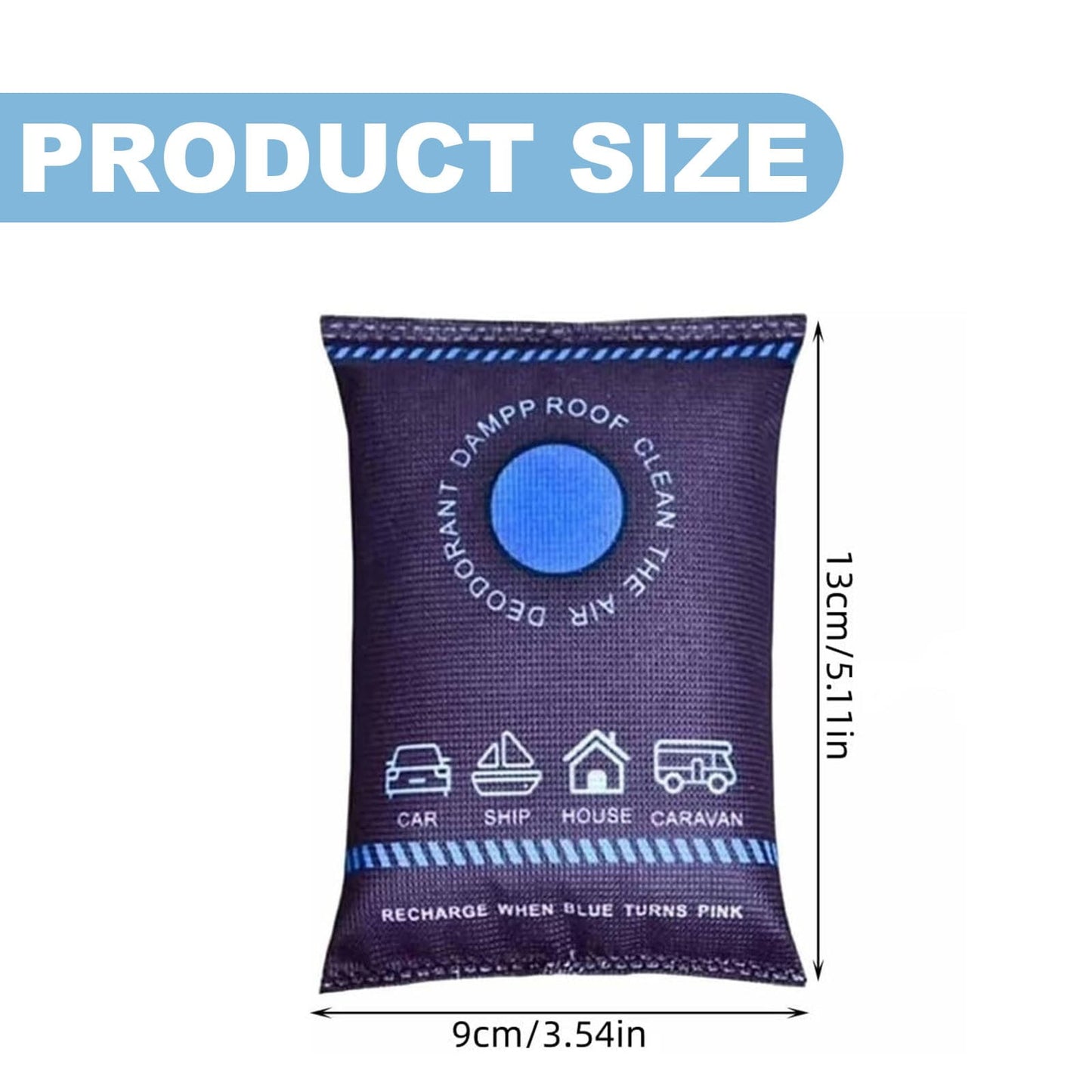 LGCASL Clearance! Reusable Dehumidifier Bags Reusable Dehumidifier Bags Car for Interior Portable Condensation Prevention for Wardrobe Closet Basement Rv Storage- 13*9*3cm Blue