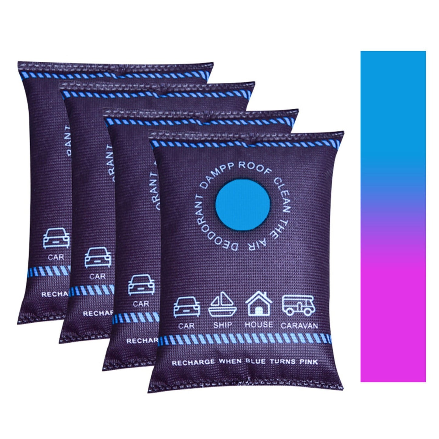 LGCASL Clearance! Reusable Dehumidifier Bags Reusable Dehumidifier Bags Car for Interior Portable Condensation Prevention for Wardrobe Closet Basement Rv Storage- 13*9*3cm Blue