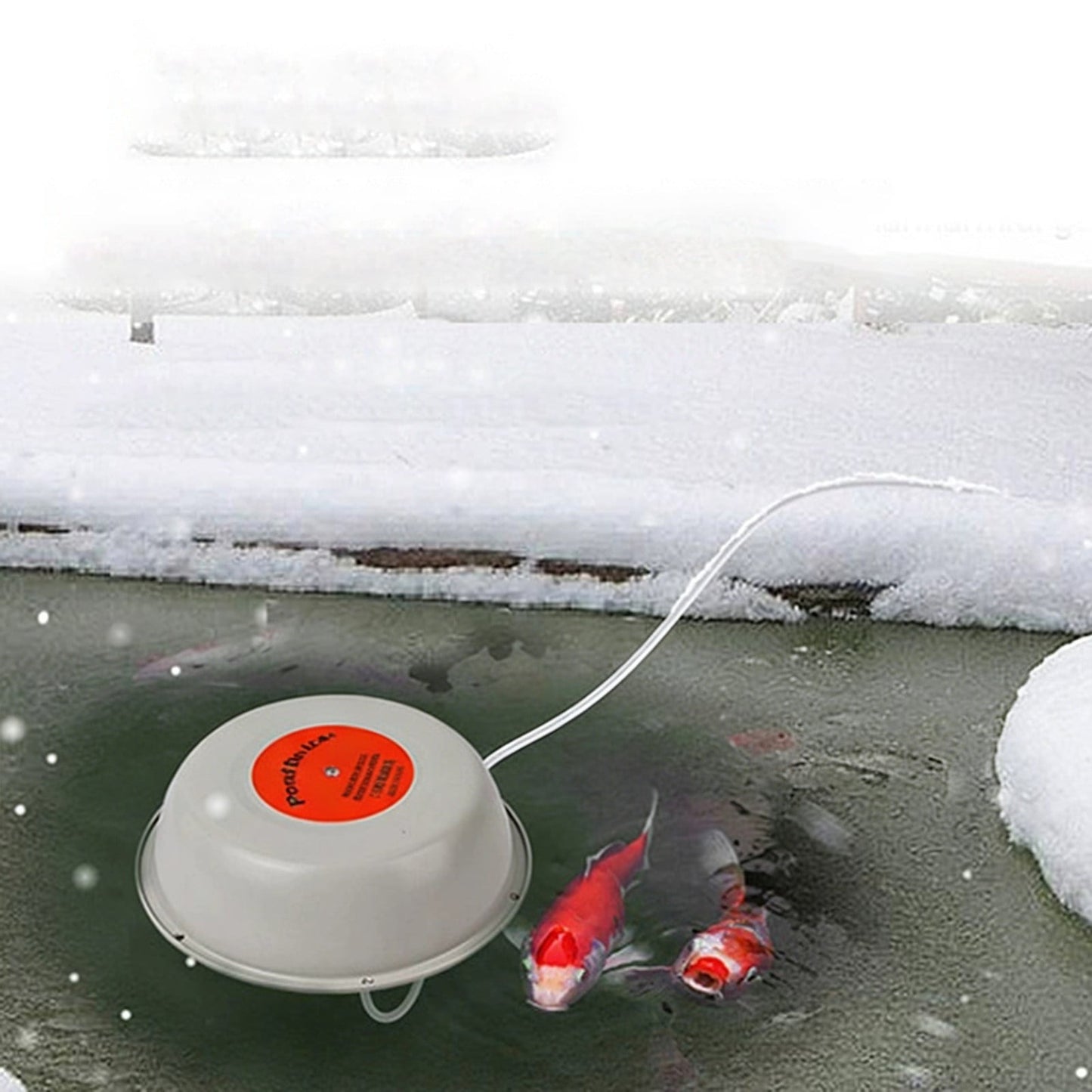 LGCASL Clearance! 1000W Floating Pond Heater Thermostatic Outdoor Fish Pond De Icer with Auto Heating & Shut Off Function Aluminum Tank Water Heater Deicer with 10Ft Power Cor- One Size A