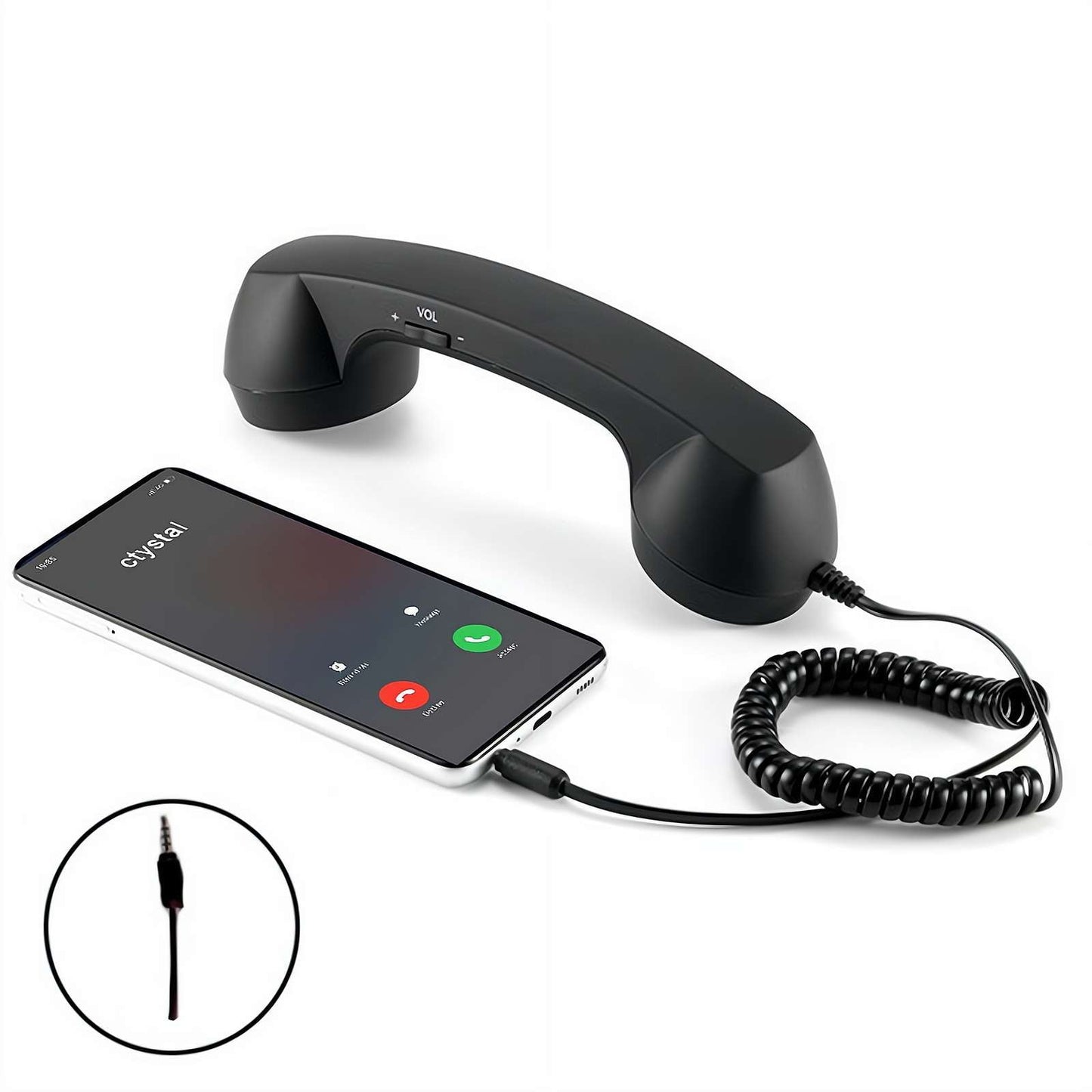 Phone Retro Handset, Phone Retro Phone Handset, 2026 New Bluetooth Retrophone, Vintage Telephone to Landline Adapter Red