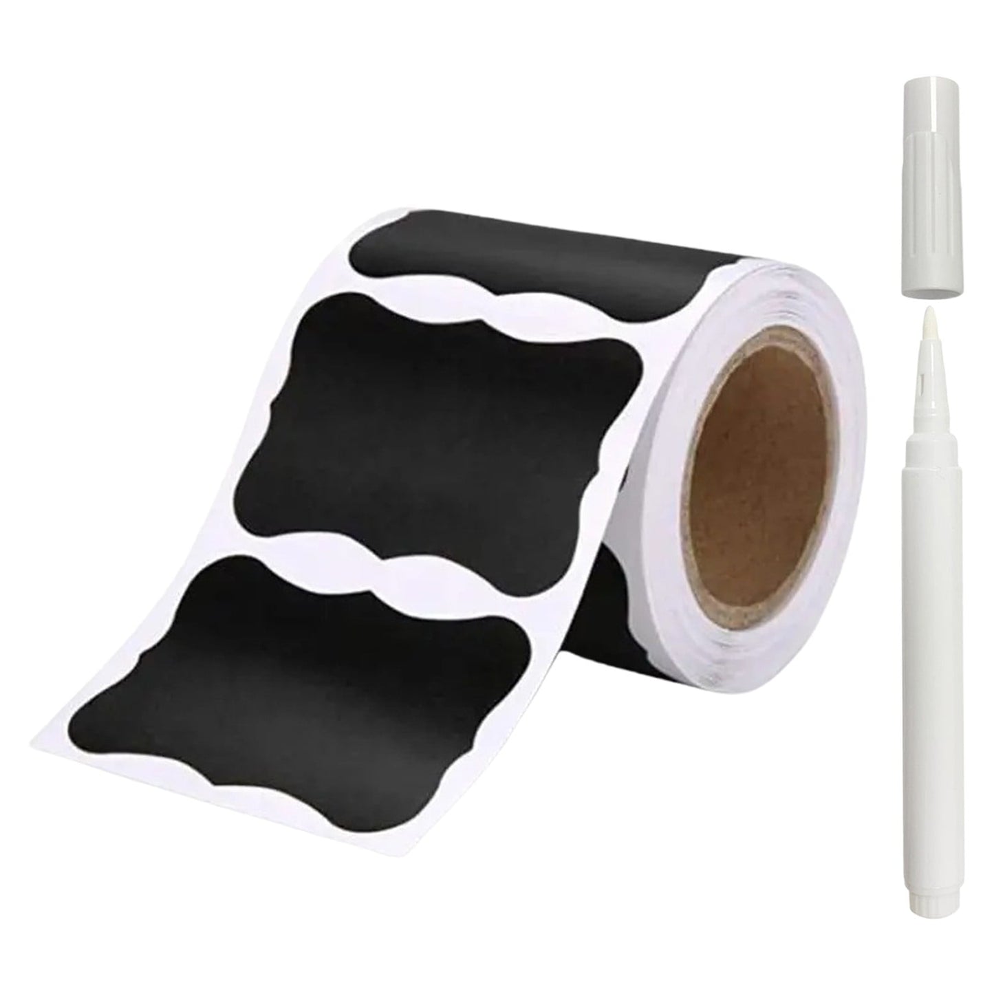 LGCASL Black Label Pieces Reusable Chalkboard Sticker 150 Erasable Jam Decorating Jars for Sticker Labels Jars Removable Chalkboard & Stationery 2ml 5*3cm Black
