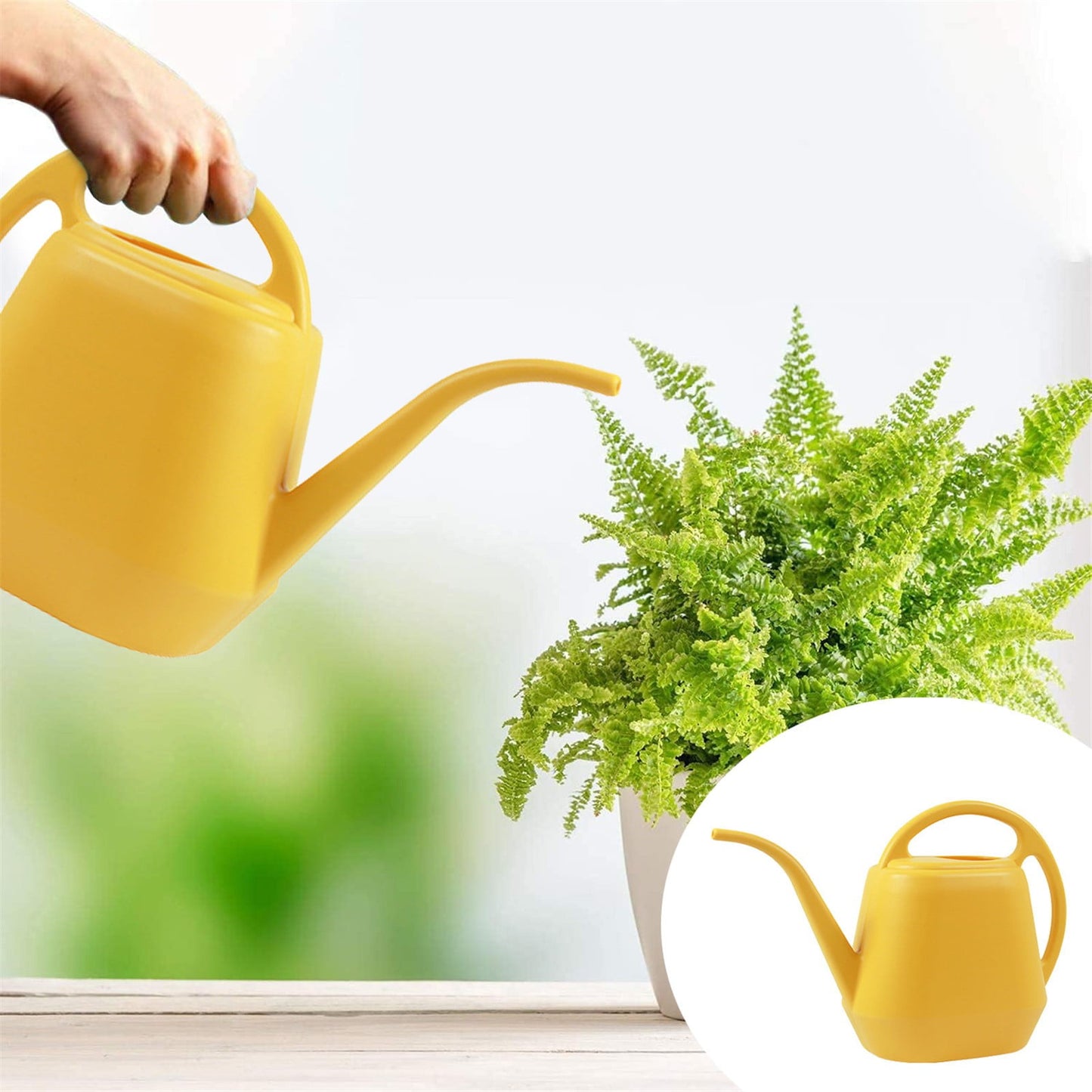 LGCASL Pot Watering Jug Small Plant Indoor Watering Plant Indoor Watering Jug Long Spout Watering Jug Watering Garden Pot Household Watering Jug Watering Garden Kettle （2L） Yellow