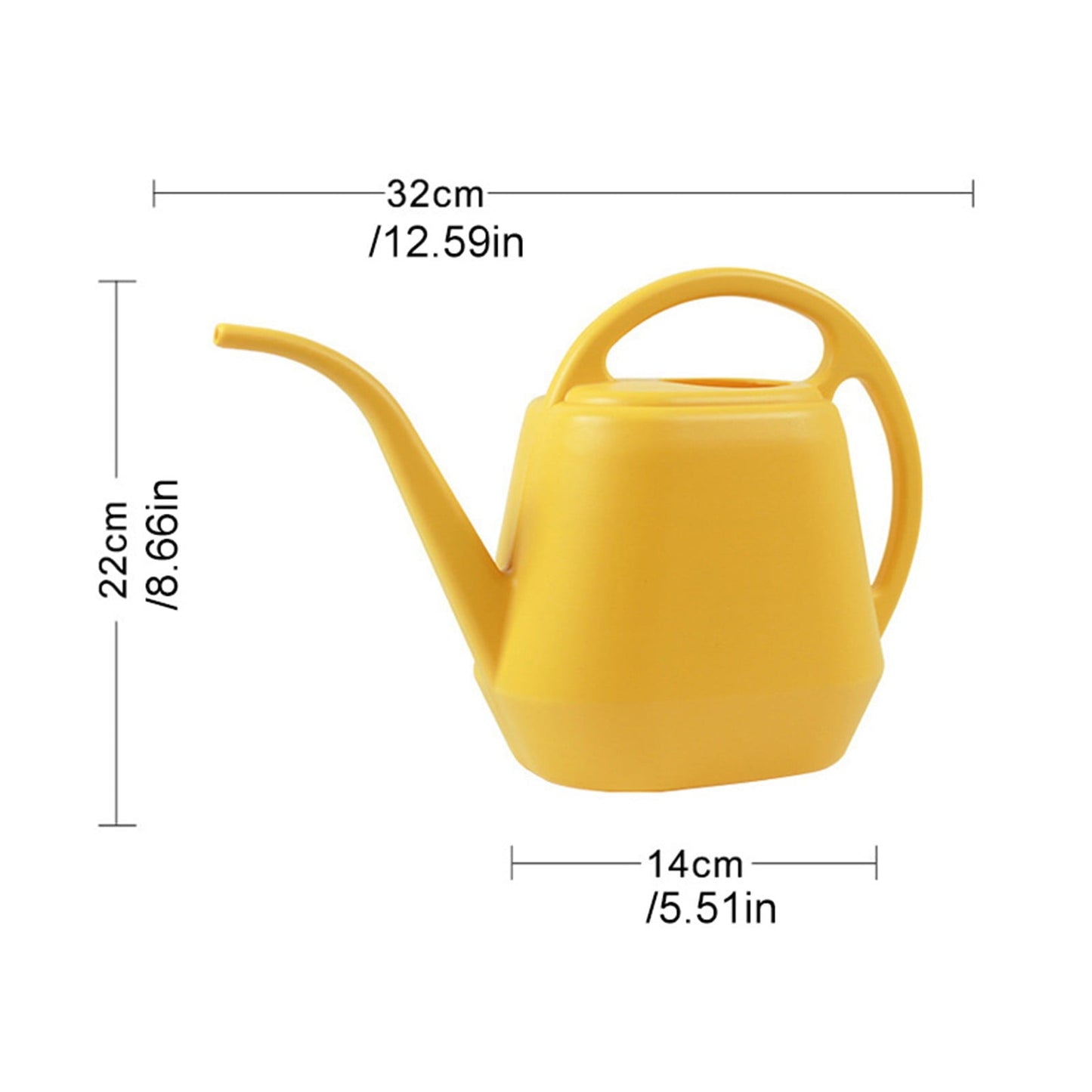 LGCASL Pot Watering Jug Small Plant Indoor Watering Plant Indoor Watering Jug Long Spout Watering Jug Watering Garden Pot Household Watering Jug Watering Garden Kettle （2L） Yellow