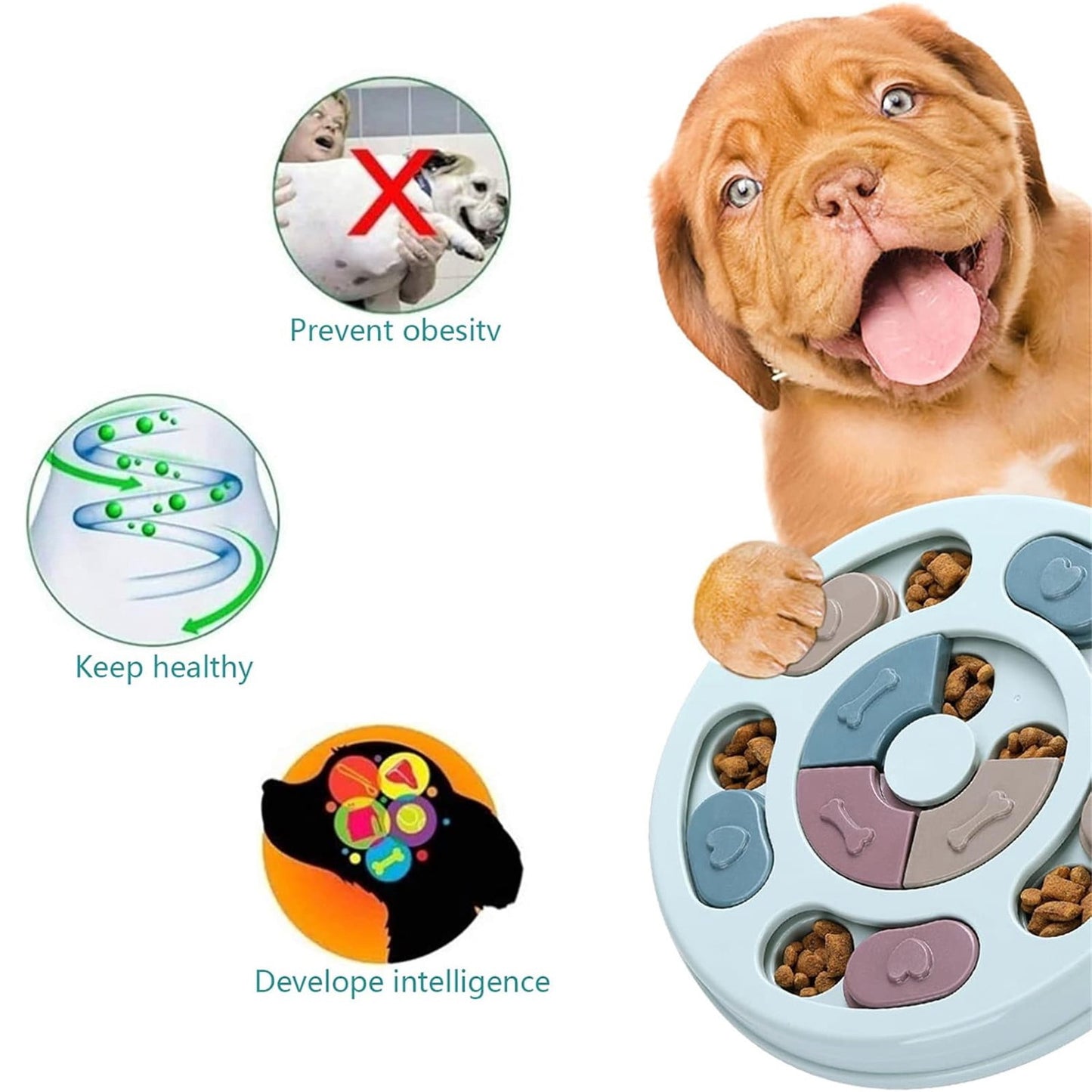 LGCASL Dog Brain-Boosting Food Feeder (Green), Dog Puzzles Dogs Foodes Puzzle Feeder Toys for Iq Training & Mental Enrichment Dog Puzzle Green