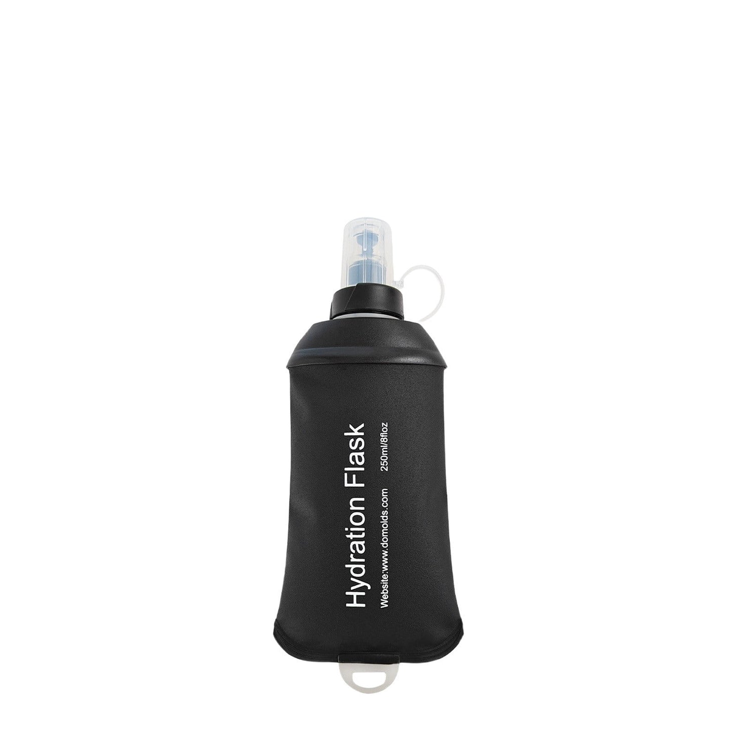 150ml Soft Flask,Light Tpu Foldable Soft Water Bottle Leak Proof Hydration Flask,Soft Water Bottle Running for Running Hiking Cycling Camping Portable Travel Sports Water Bag Easy to Carry M(250ml) Black