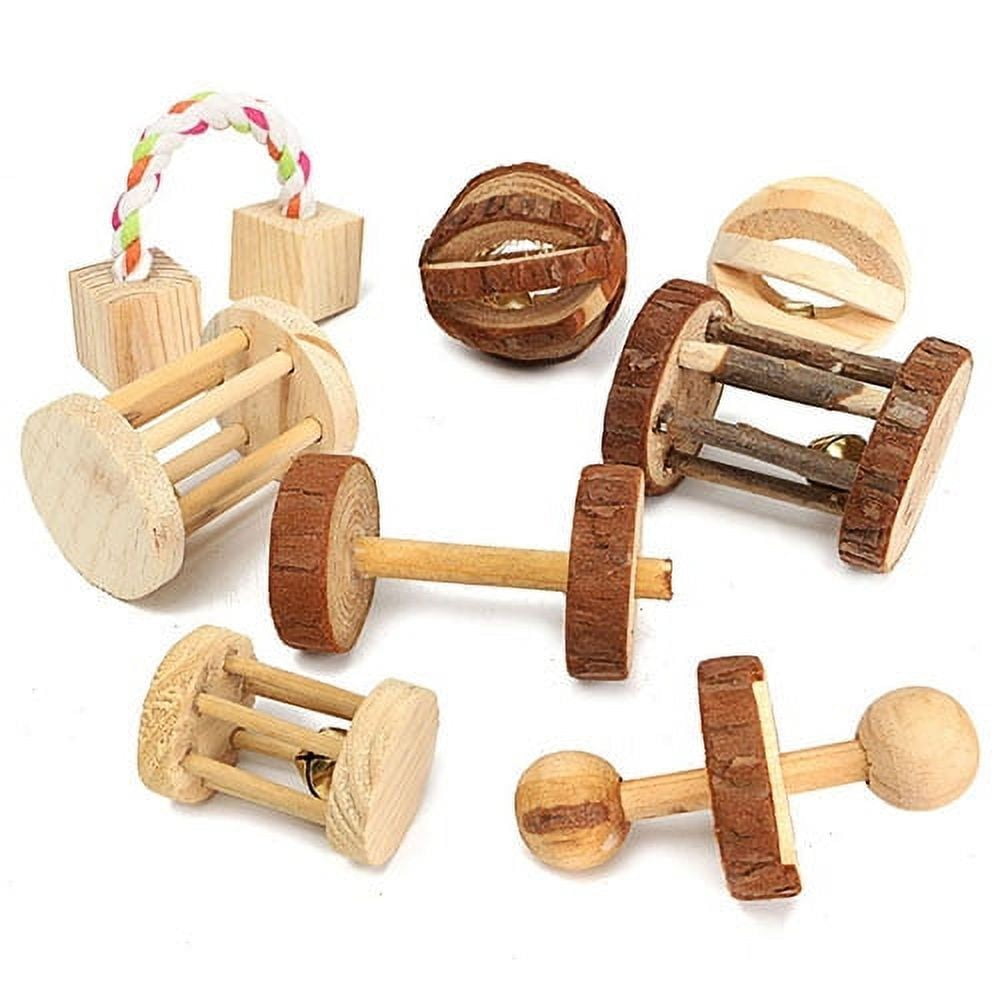 LGCASL Hamster Chew Toys Clearance! Wood Mini Exercisechew Hamster Chew Toys Wooden Pineguinea Pigsrats Chinchillastoys Accessories Care Molar Toy for Bunny Gifts C
