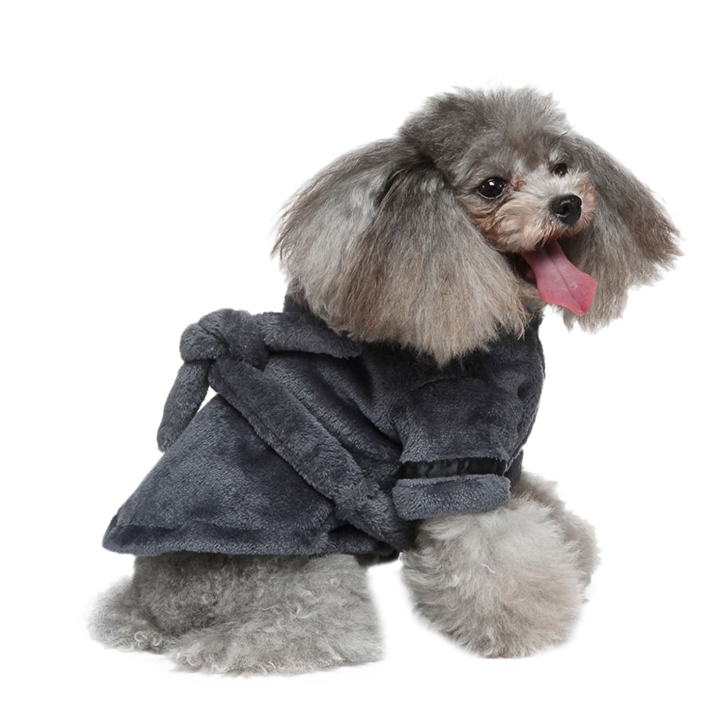 LGCASL Pet Bathrobes, Pajamas Clearance! Dog Cat Bathrobe Pet Clothes Hotel Bath Towel Pet Bathrobe Nightgown Pajamas (Army Green, L) M Grey