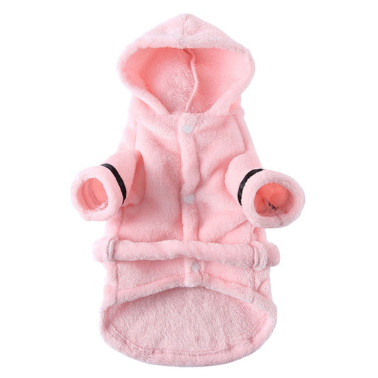 LGCASL Pet Bathrobes, Pajamas Clearance! Dog Cat Bathrobe Pet Clothes Hotel Bath Towel Pet Bathrobe Nightgown Pajamas (Army Green, L) S Pink