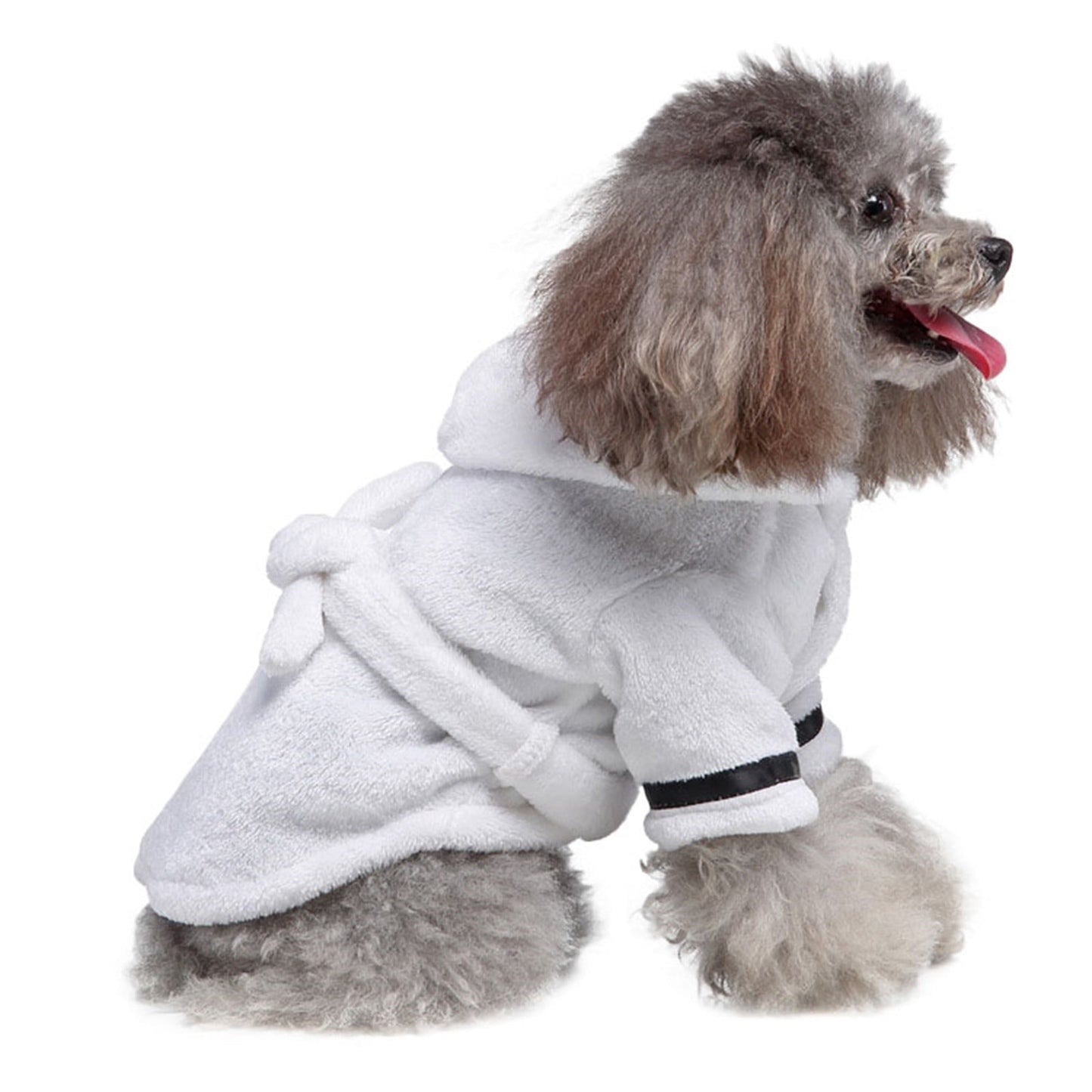 LGCASL Pet Bathrobes, Pajamas Clearance! Dog Cat Bathrobe Pet Clothes Hotel Bath Towel Pet Bathrobe Nightgown Pajamas (Army Green, L) L White
