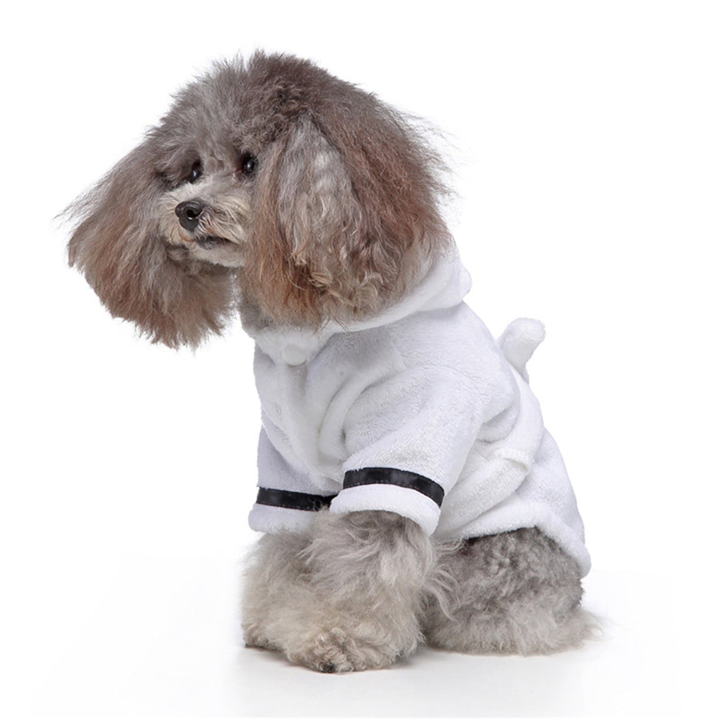 LGCASL Pet Bathrobes, Pajamas Clearance! Dog Cat Bathrobe Pet Clothes Hotel Bath Towel Pet Bathrobe Nightgown Pajamas (Army Green, L) L White