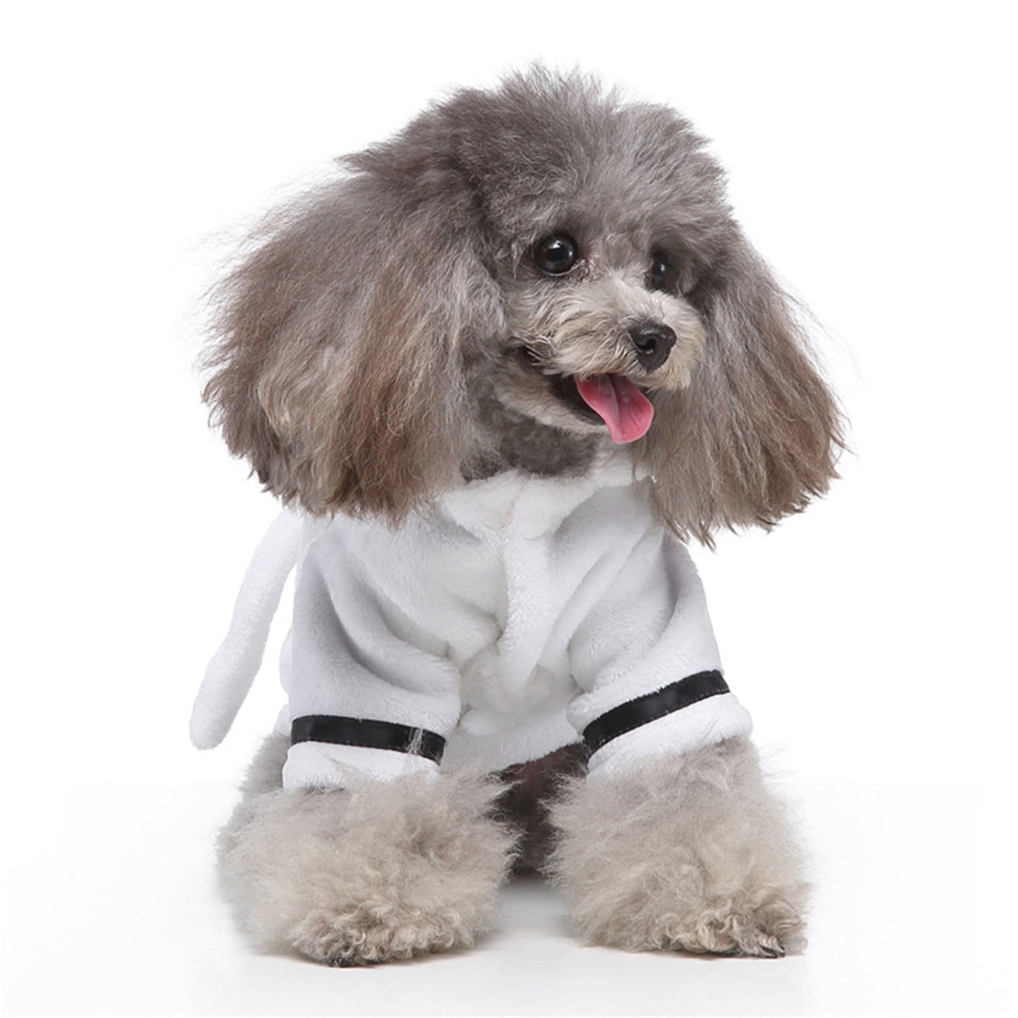 LGCASL Pet Bathrobes, Pajamas Clearance! Dog Cat Bathrobe Pet Clothes Hotel Bath Towel Pet Bathrobe Nightgown Pajamas (Army Green, L) L White