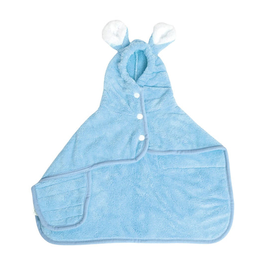 LGCASL 2026 New Puppy Bathrobe with Hood, Dog Bathrobe Absorbent Towel for Small Dogs Fast Drying Dog Robe Coat with Hood Puppy Towel Wrap Pet Grooming After Shower (Blue, Xs) XS Blue