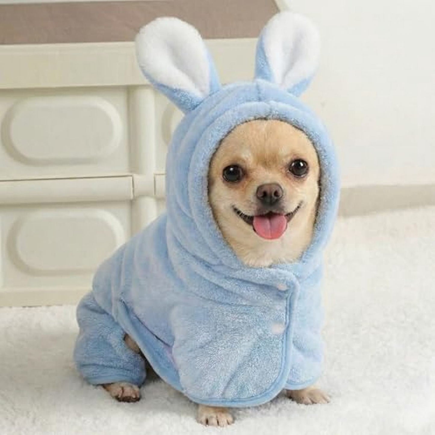 LGCASL 2026 New Puppy Bathrobe with Hood, Dog Bathrobe Absorbent Towel for Small Dogs Fast Drying Dog Robe Coat with Hood Puppy Towel Wrap Pet Grooming After Shower (Blue, Xs) S Blue