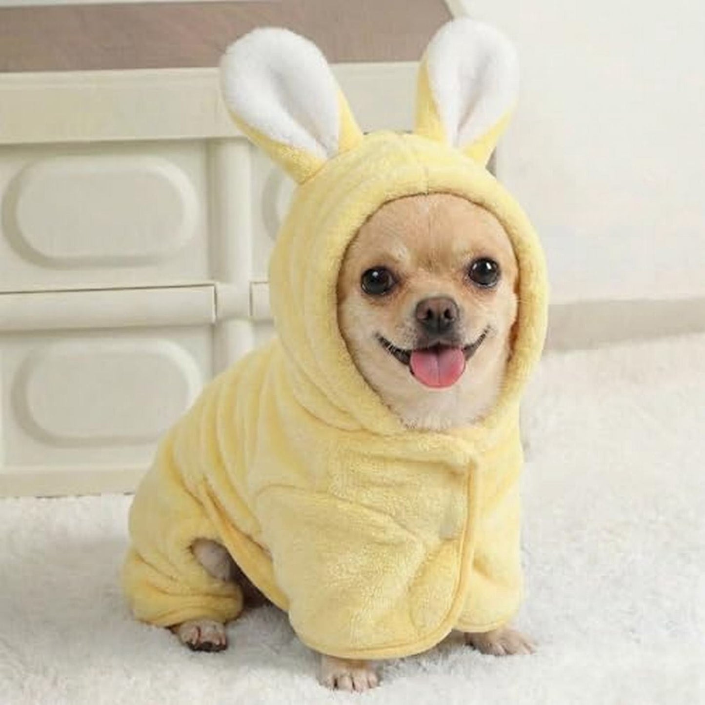 LGCASL 2026 New Puppy Bathrobe with Hood, Dog Bathrobe Absorbent Towel for Small Dogs Fast Drying Dog Robe Coat with Hood Puppy Towel Wrap Pet Grooming After Shower (Blue, Xs) XL Yellow