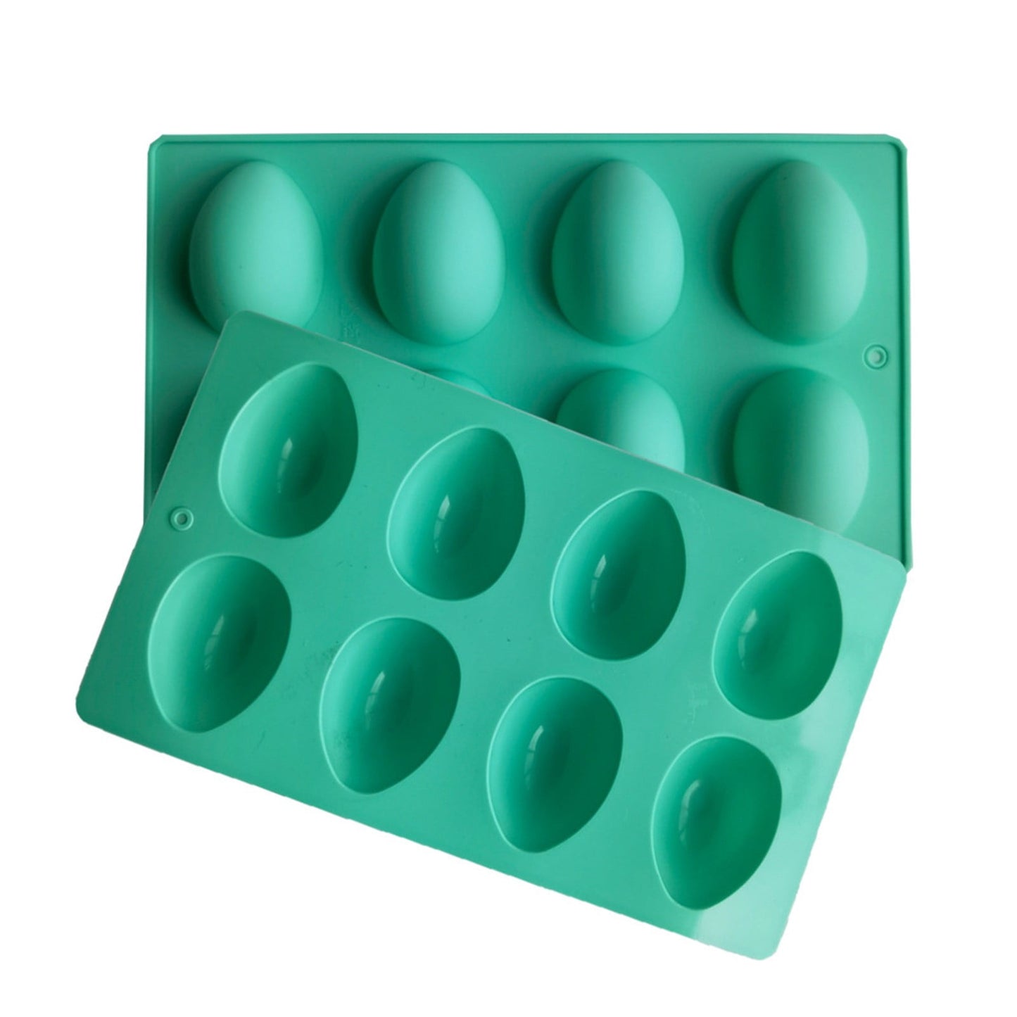 LGCASL Silicone Egg Shaped Molds, Egg Shaped Silicone Molds for Baking Easter Egg Shaped Silicone Baking Grade Non Stick Egg Shaped Easter Homemade Baking Tools Blue