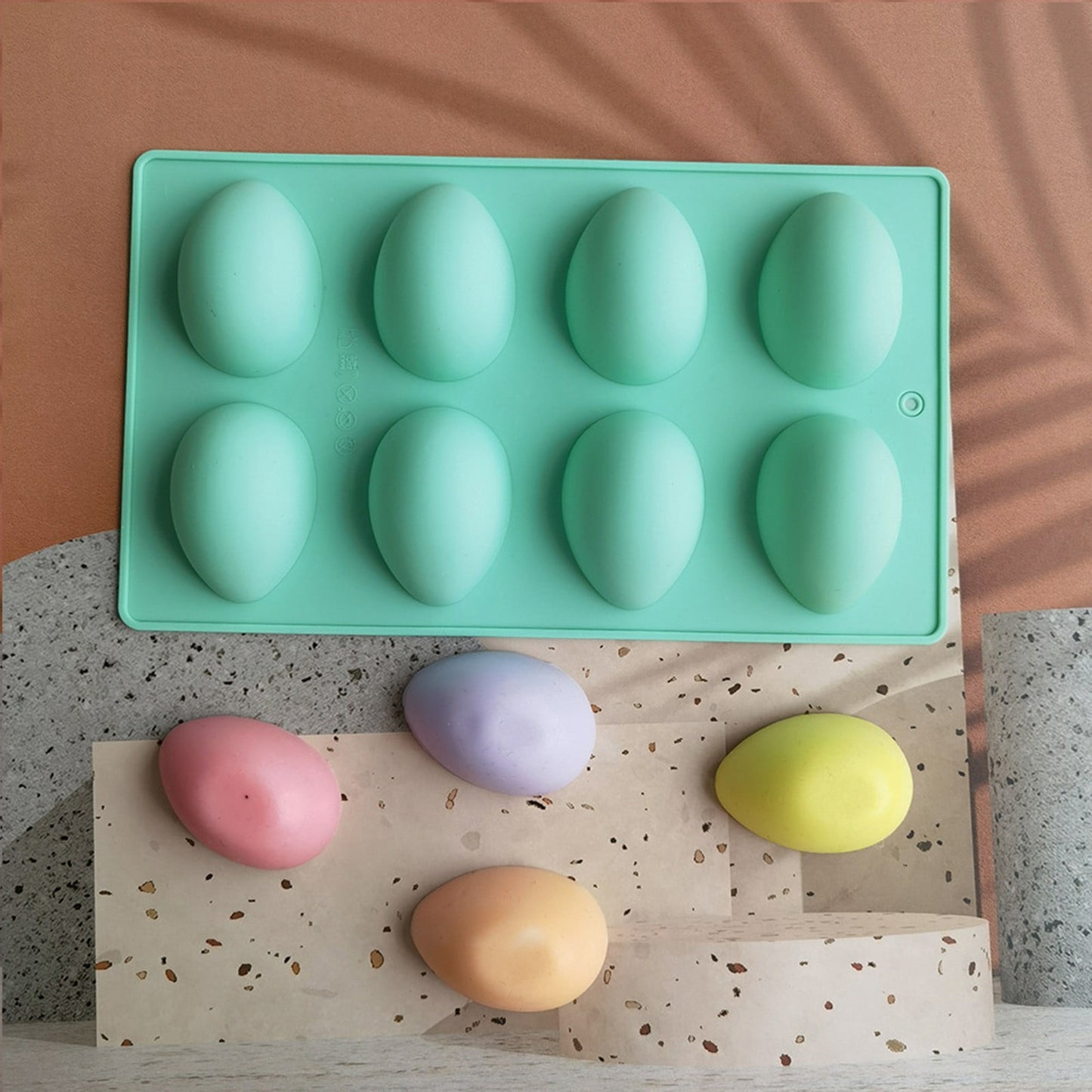 LGCASL Silicone Egg Shaped Molds, Egg Shaped Silicone Molds for Baking Easter Egg Shaped Silicone Baking Grade Non Stick Egg Shaped Easter Homemade Baking Tools Purple