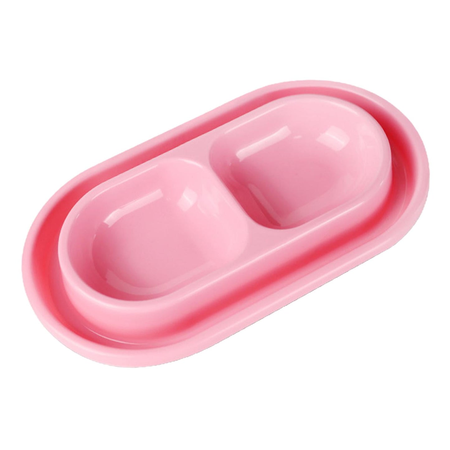 Cat Bowls for Food and Water Easy to Clean Ants Away Outside Pet Double Bowl Large Blue Pink