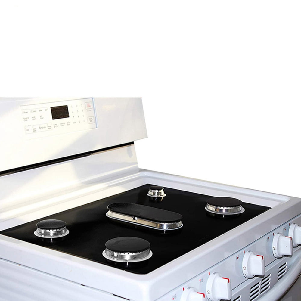 1PCS Stove Protector Cover Liner for 5 Burners Gas Stove Protector Kitchen Accessories Mat Stove Top Cover Gas Stove Cover 41.5*62cm Black