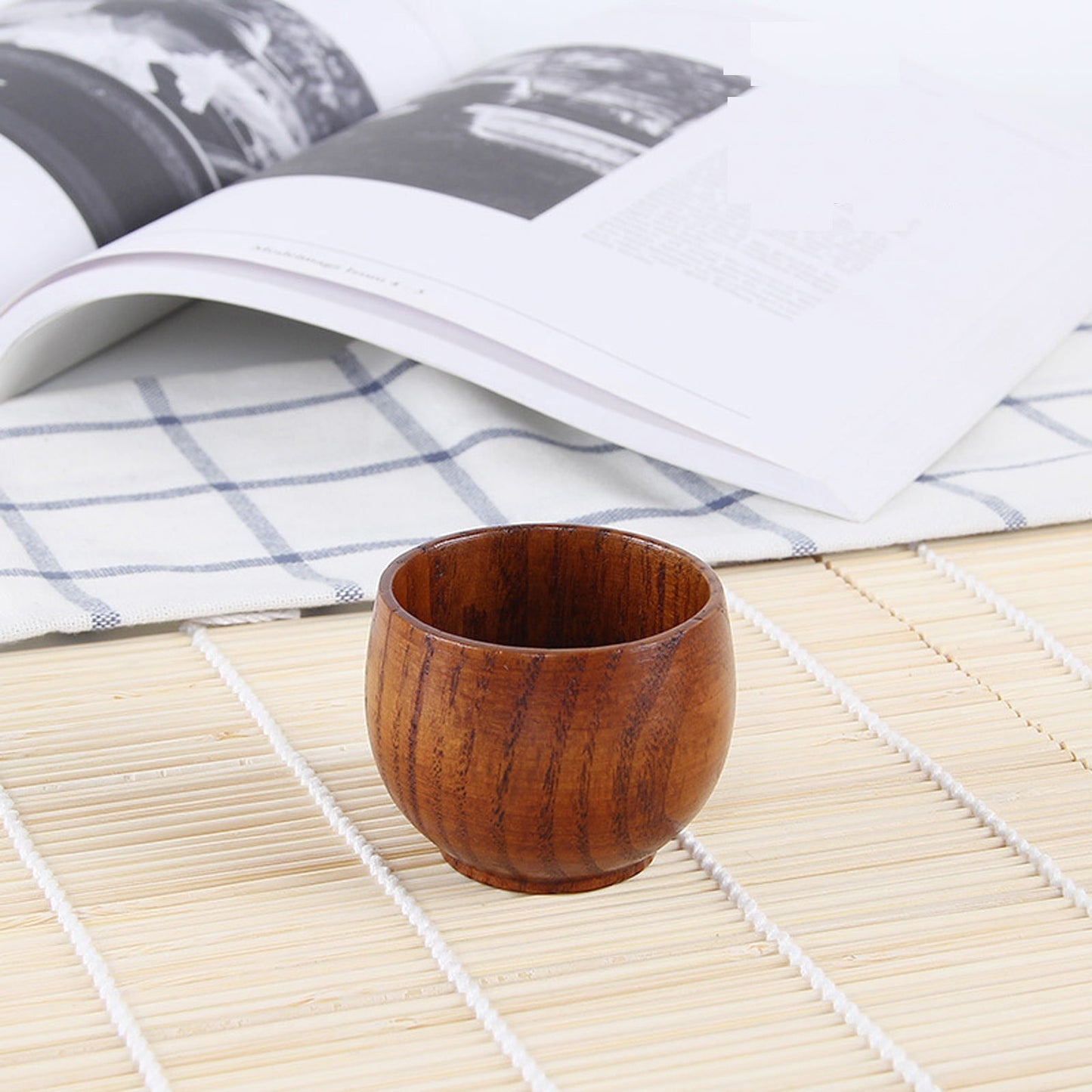 JWDX Cup Bottle, Glass and Bottle Clearance! Solid Wood Retro Wooden Coffee Cup Restaurant Insulation Wooden Cup Tea Cup Jujube Wooden Cup D