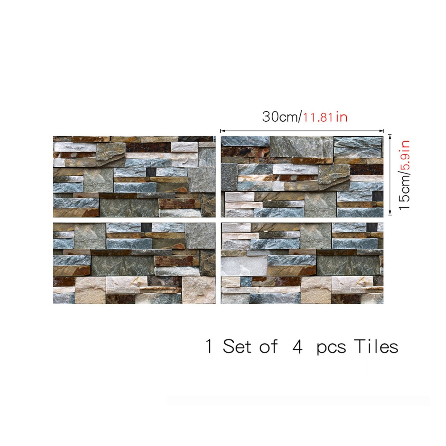 Clearance! JWDX Wall Sticker, Wall Stickers Promotion, Mosaics Wall Tile Stickers Peel and Stick Backsplash Self Adhesive Decals Vinyl Home Decor Diy Splashbacks 4Pc White