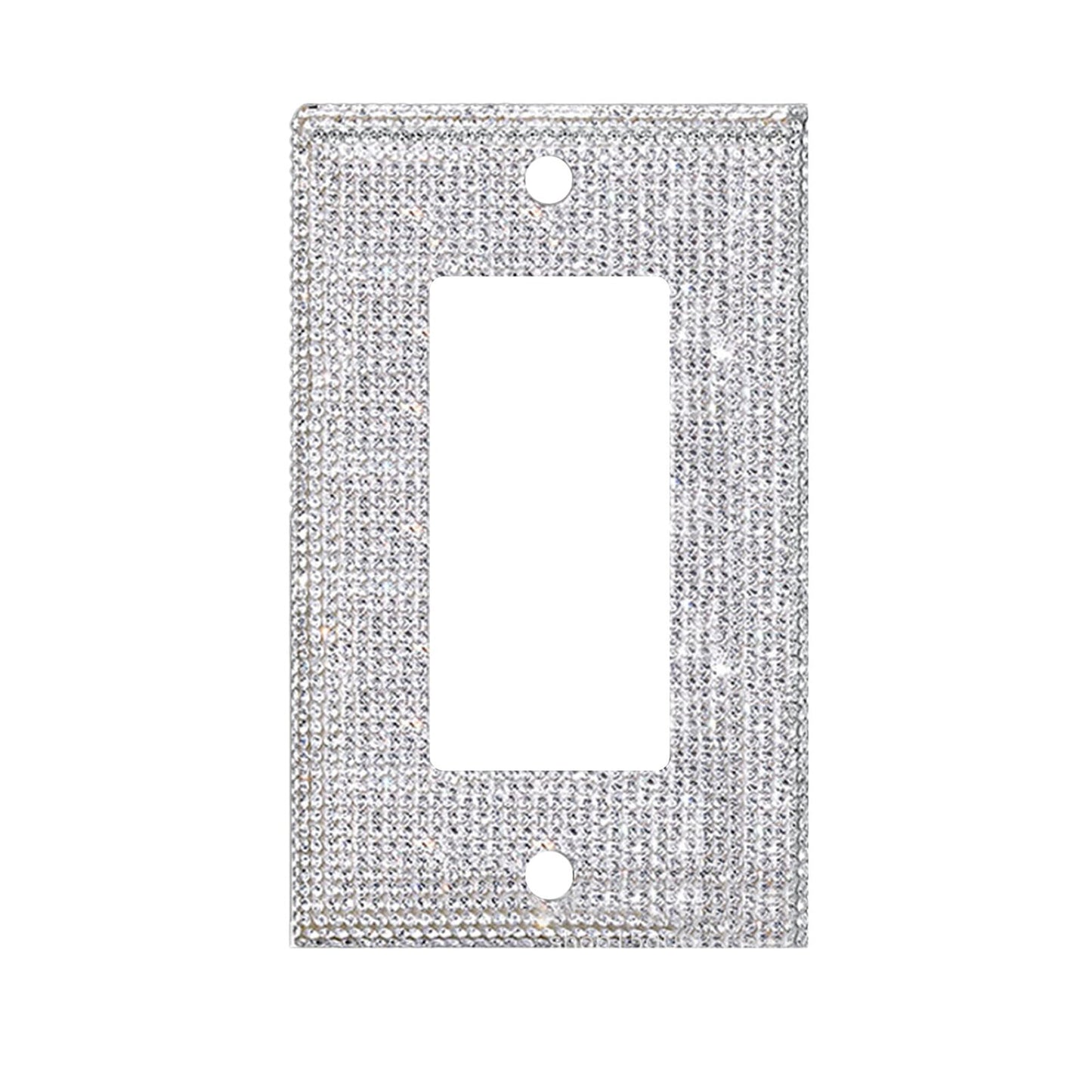 Clearance! JWDX Crystal Adornment, Crystal Decoration Promotion, 1Set Silver Shiny Rhinestones Wall Plate Light Cover Wall Plate Cover Light Cover Decorative Bling Light Cover for Home Ornaments B A