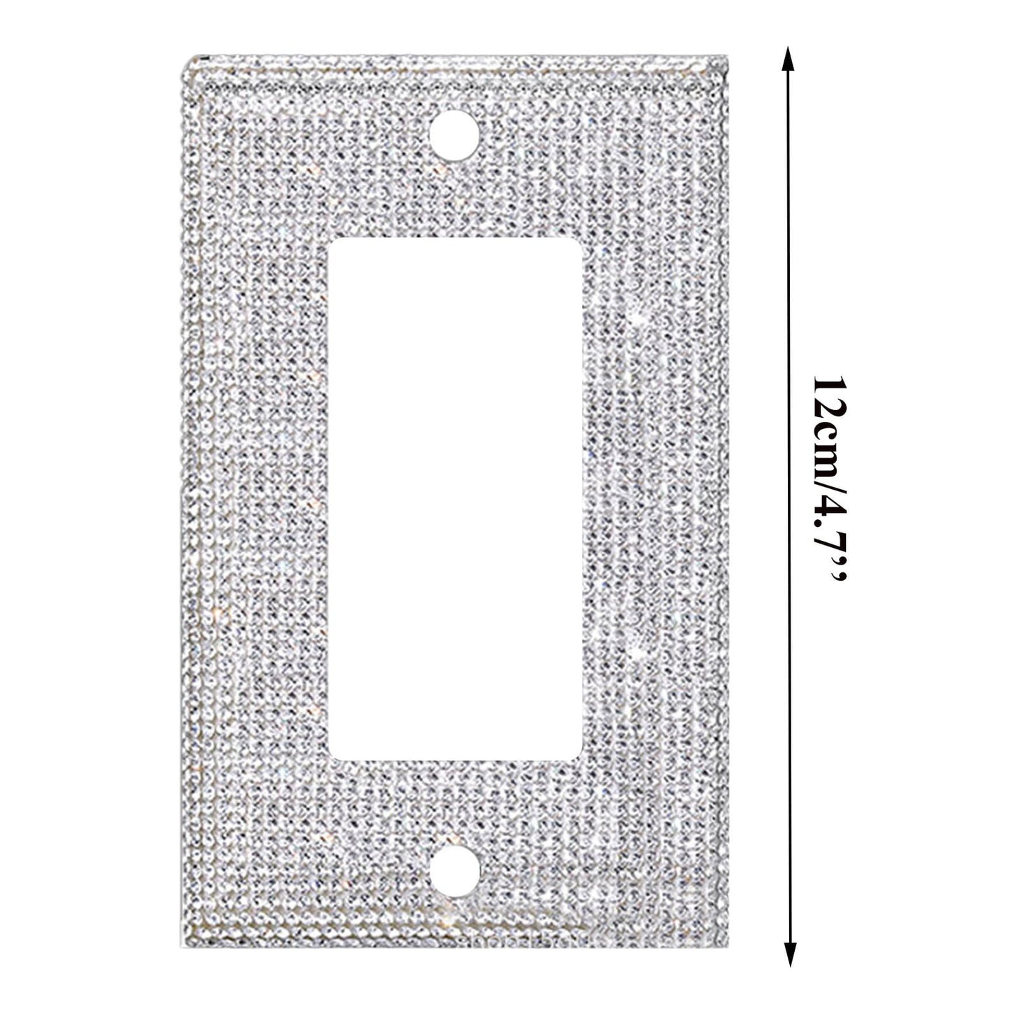 Clearance! JWDX Crystal Adornment, Crystal Decoration Promotion, 1Set Silver Shiny Rhinestones Wall Plate Light Cover Wall Plate Cover Light Cover Decorative Bling Light Cover for Home Ornaments B A