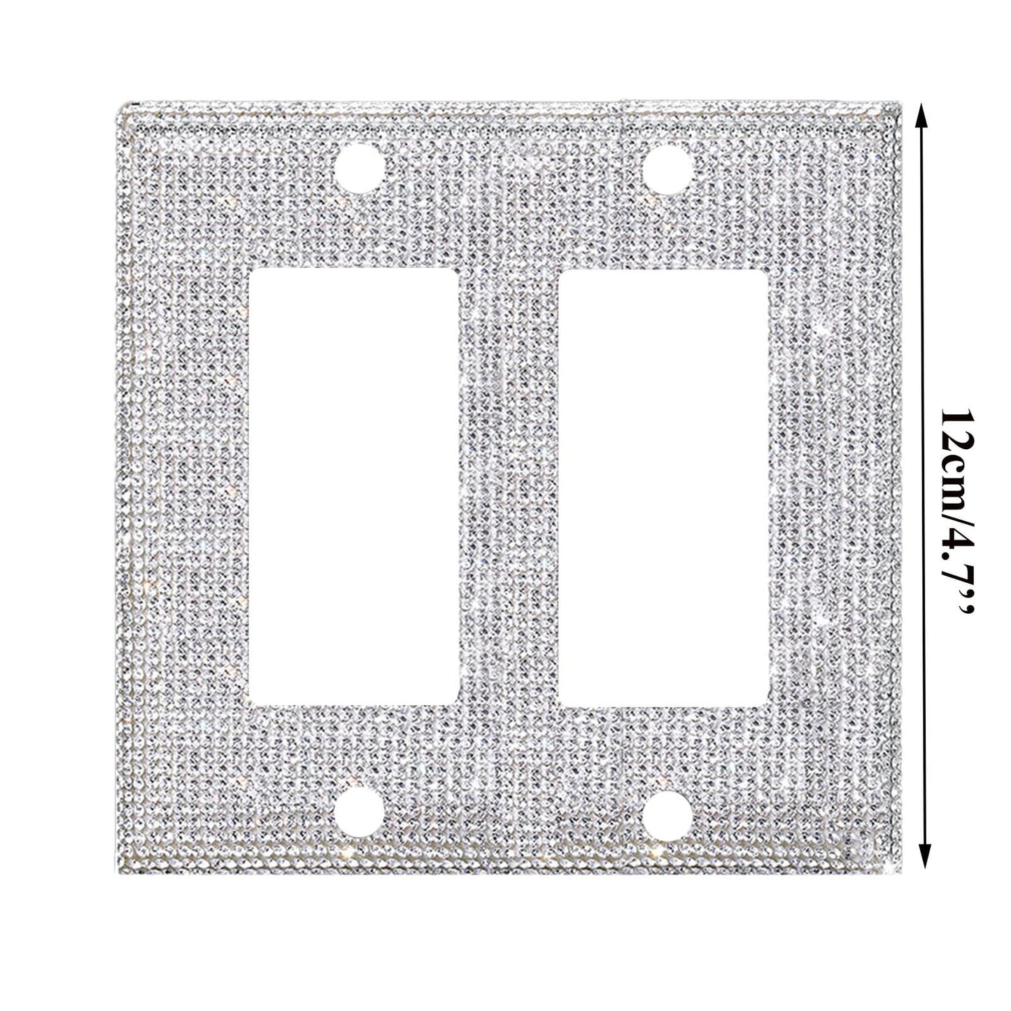 Clearance! JWDX Crystal Adornment, Crystal Decoration Promotion, 1Set Silver Shiny Rhinestones Wall Plate Light Cover Wall Plate Cover Light Cover Decorative Bling Light Cover for Home Ornaments B