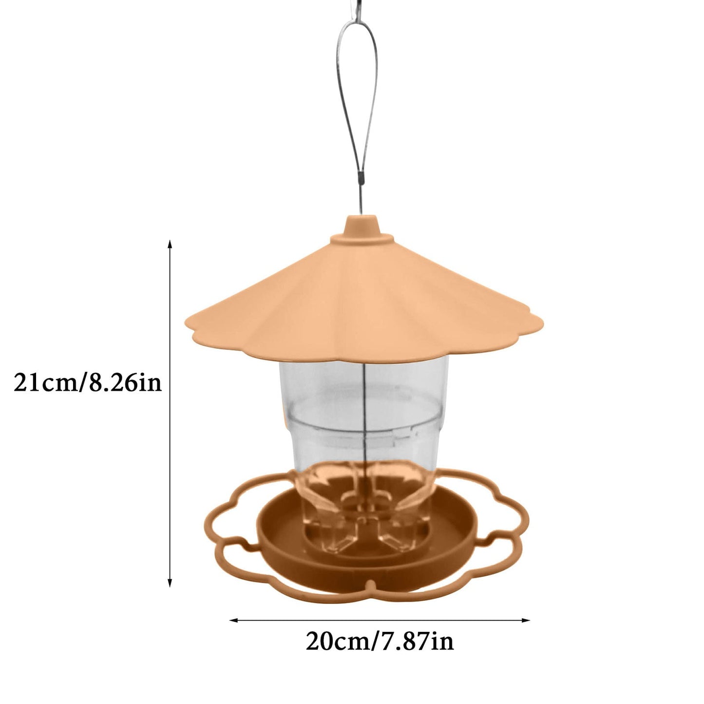 JWDX BigBird Outdoor Hanging Wild Bird Feeder, Plastic, Brown Z2-Brown