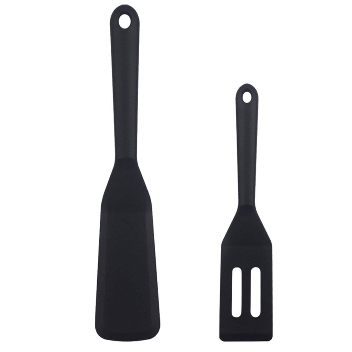 JWDX Spatula, Cooking Utensils Clearance, 2 Piece Silicone Shovel Set Cookie Shovel Fried Egg Spatula Steak Shovel Flat Bottoming Pot Small Spatula Kitchen Tools Red Z1-Black
