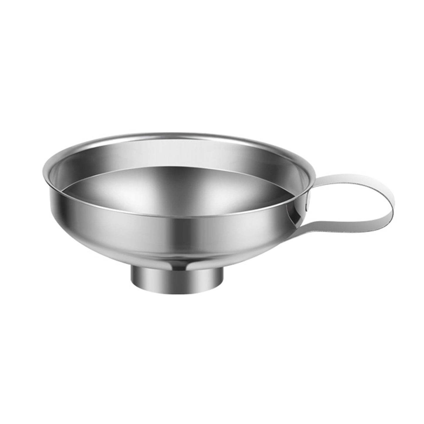 Walbest Stainless Steel Canning Funnel Lightweight Wide Mouth Jar Funnel With Handle for Wide and Regular Mouth Jars Food Grade Metal Jam Kitchen Tool S(4.13" x 1.97")