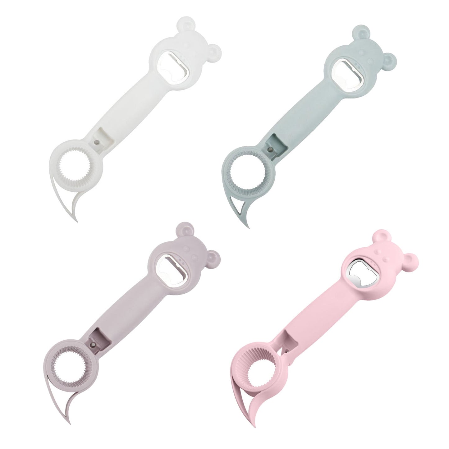 JWDX Bottle and Can Openers Clearance! Opener 4Pcs Can Cap Canned Bottle Home Bottle Multifunctional 4-In-1 Kitchen，Dining & Bar, Four in One Corkscrew Promotion Include 4 × Bottle Opener AS shown