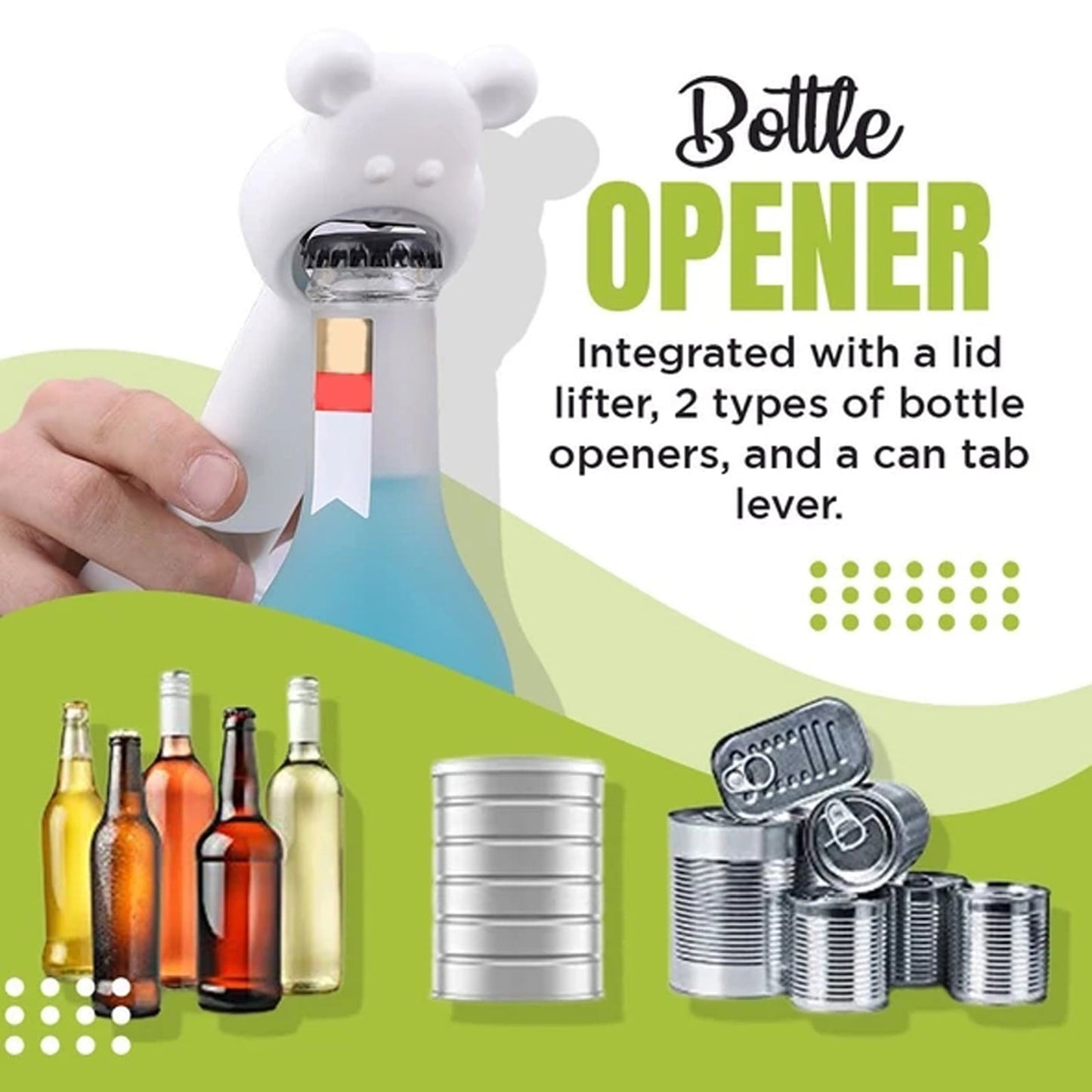 JWDX Bottle and Can Openers Clearance! Opener 4Pcs Can Cap Canned Bottle Home Bottle Multifunctional 4-In-1 Kitchen，Dining & Bar, Four in One Corkscrew Promotion Include 4 × Bottle Opener AS shown