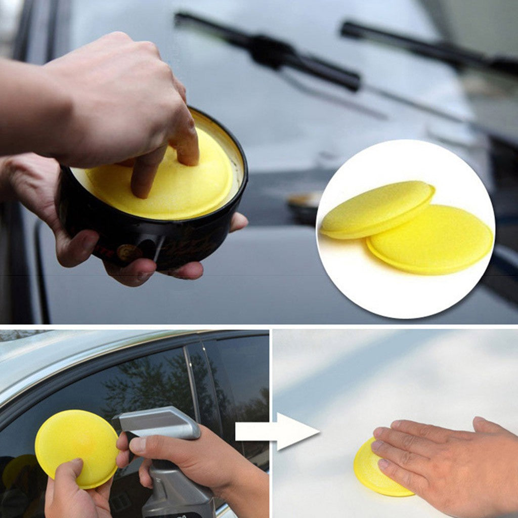JWDX Cleaning Brush Clearance! Sponge Pad Wax Household for Car Cleaning Polishing Polishing Kit Car Applicator Cleaning Supplies, Cleaning Brush Promotion Include 12X Car Washing Sponge Yellow